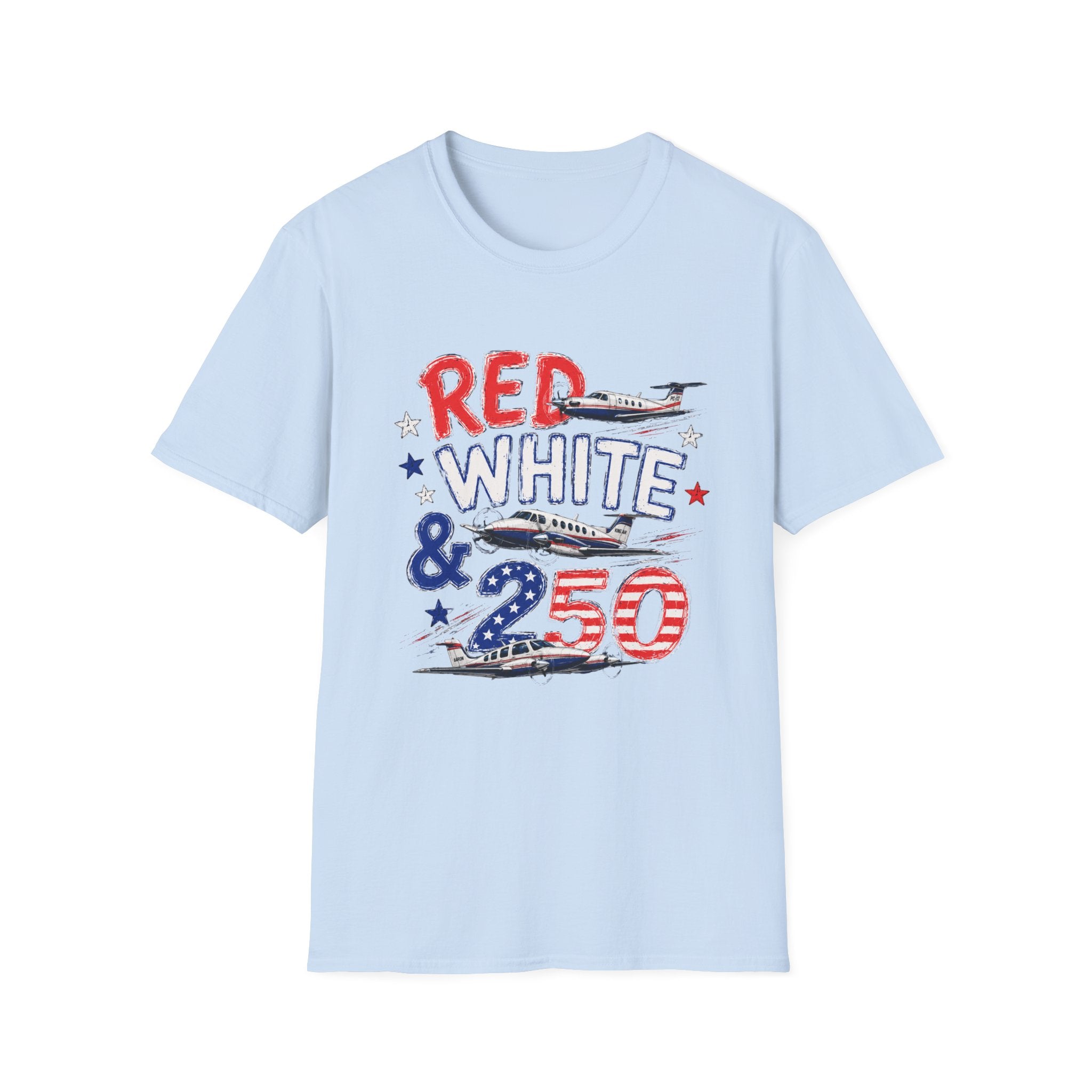 Red White and Airplanes 2  T-Shirt