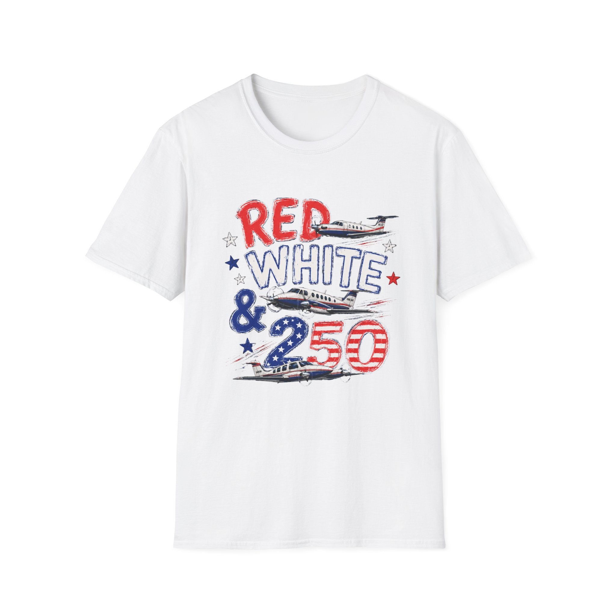 Red White and Airplanes 2  T-Shirt