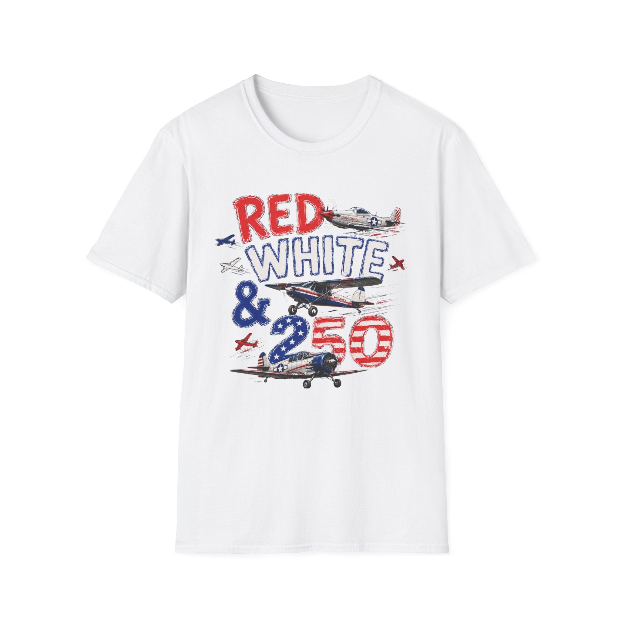 Red White and Airplanes T-Shirt
