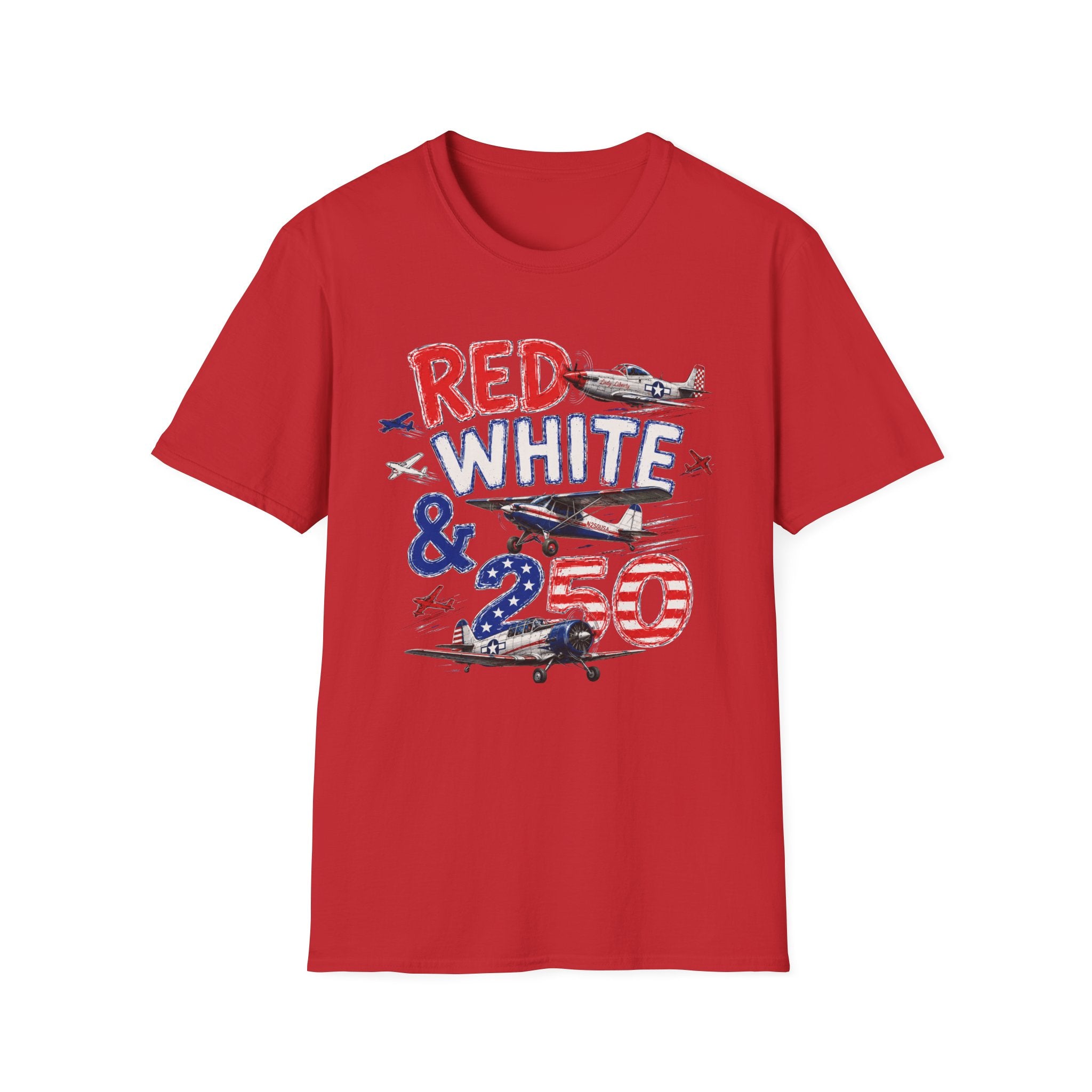 Red White and Airplanes T-Shirt