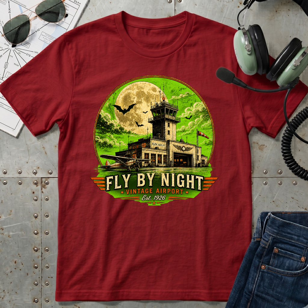 Fly by Night Airport - Halloween T-Shirt