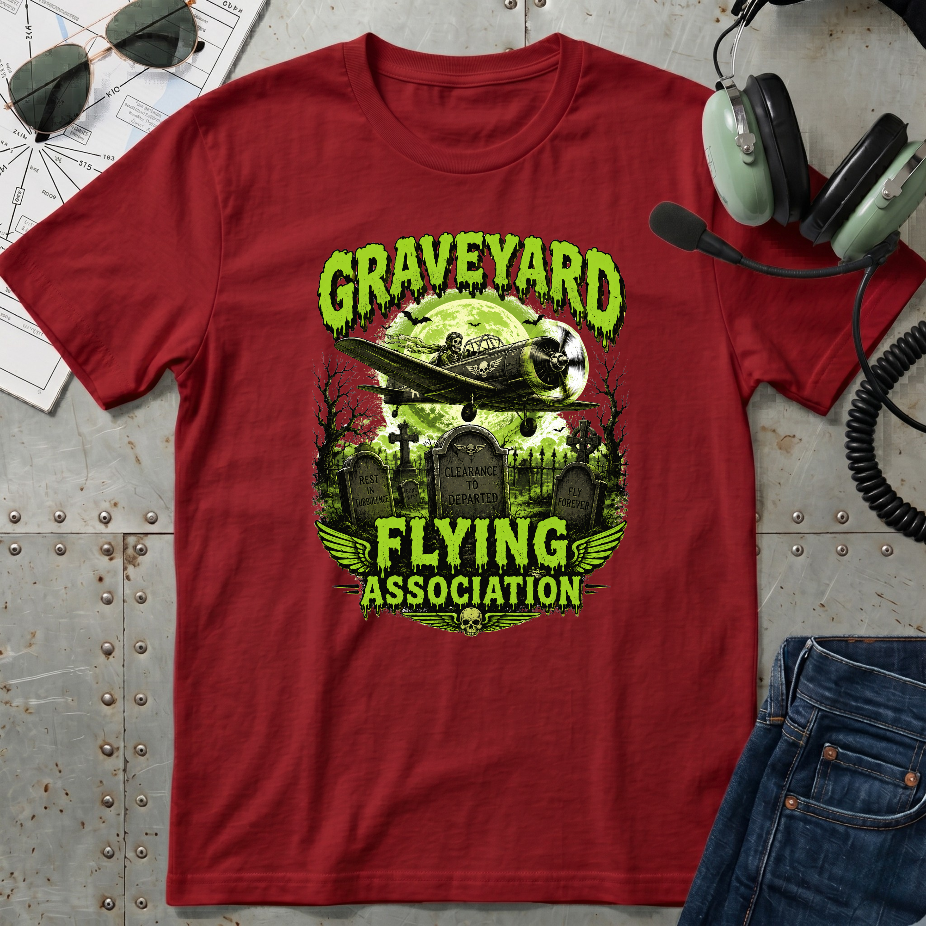 Graveyard Flying Association - Halloween T-Shirt