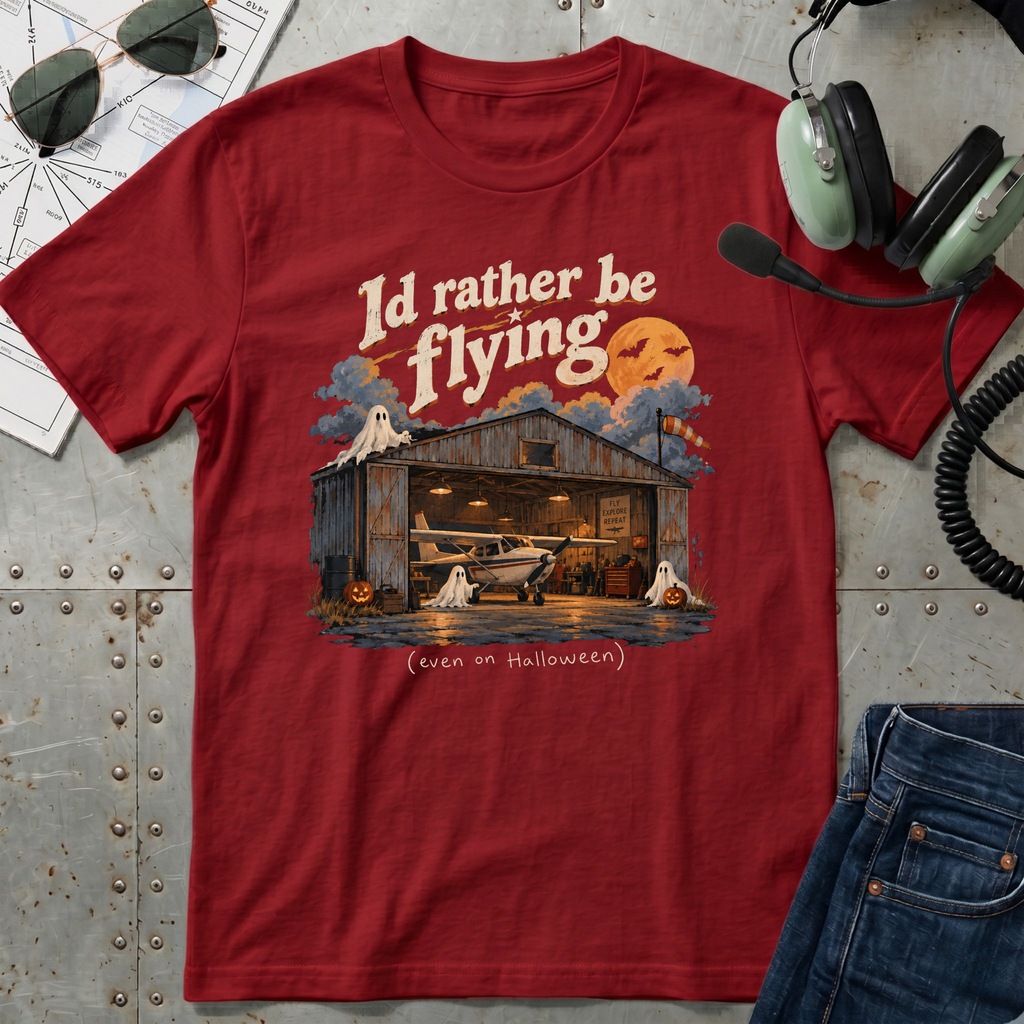 I'd Rather Be Flying Halloween T-Shirt