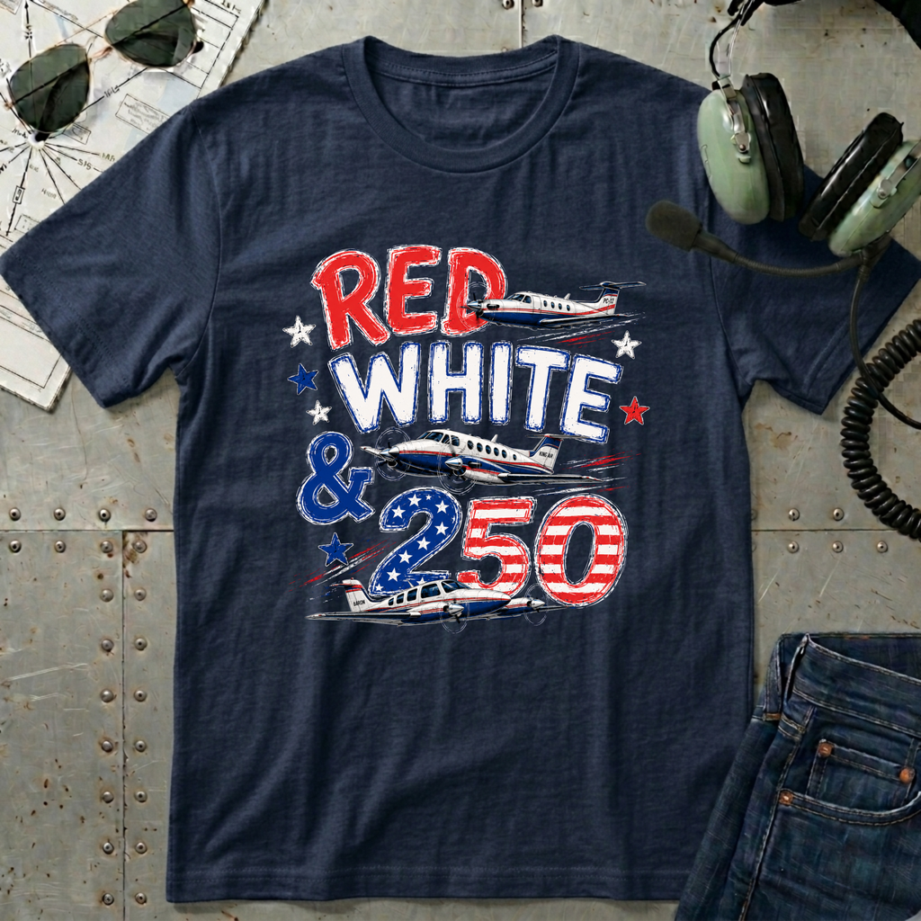 Red White and Airplanes 2  T-Shirt