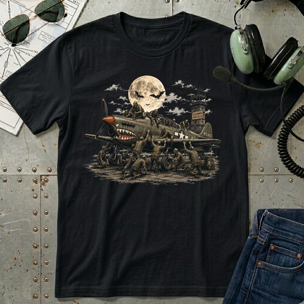 Zombies attack Airplane - Halloween T-Shirt
