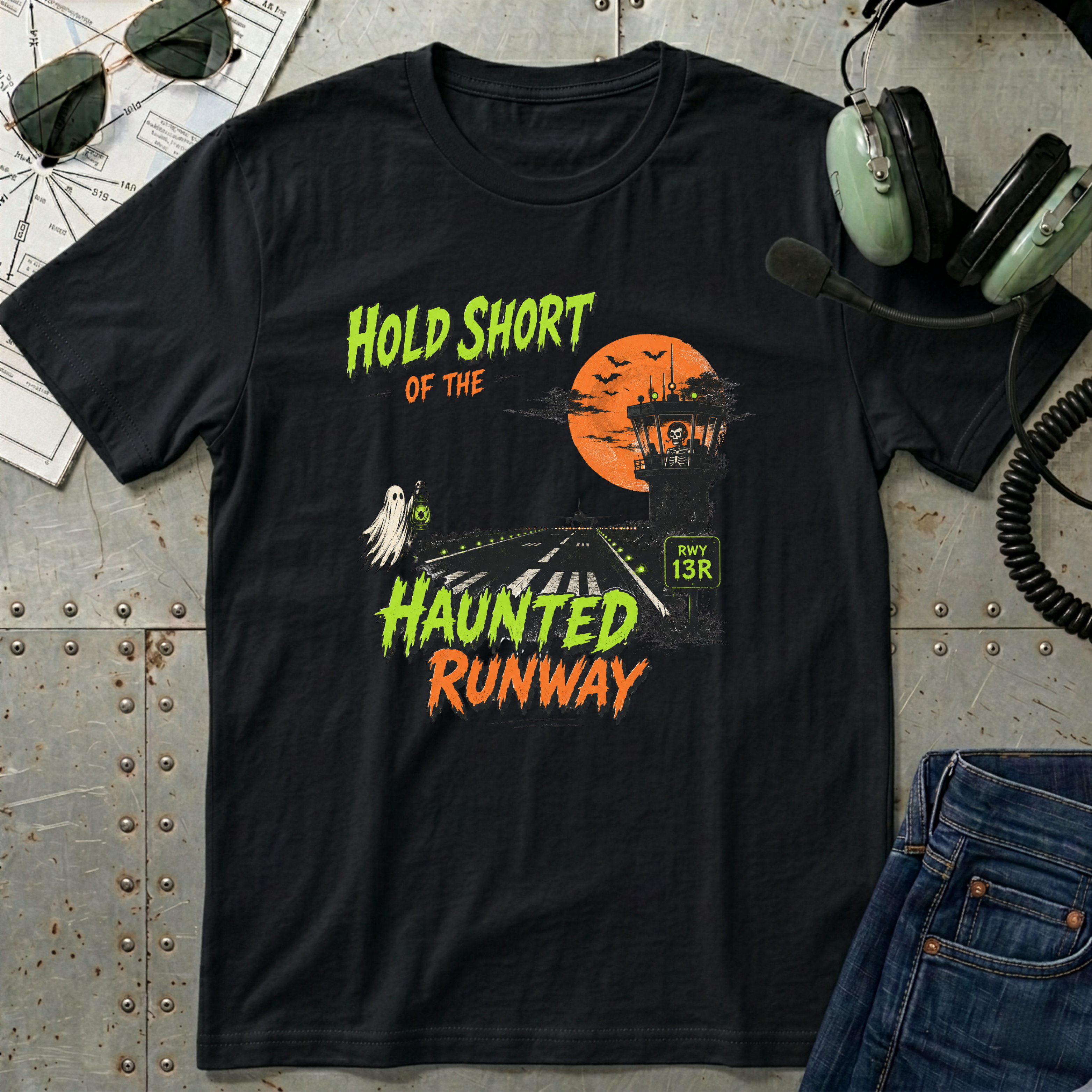 Hold Short of the Haunted Runway T-shirt