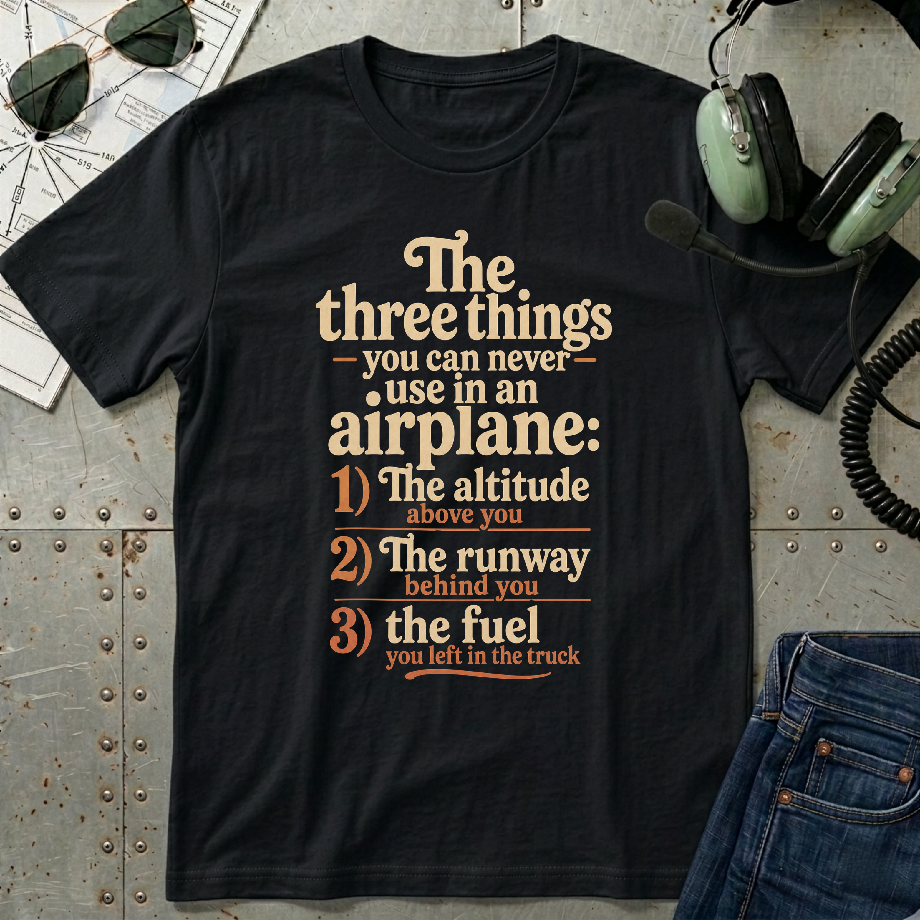 The Three Things in an Airplane. T-Shirt