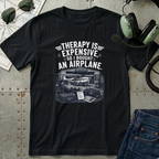 Therapy is Expensive graphic - Airplane T-Shirt