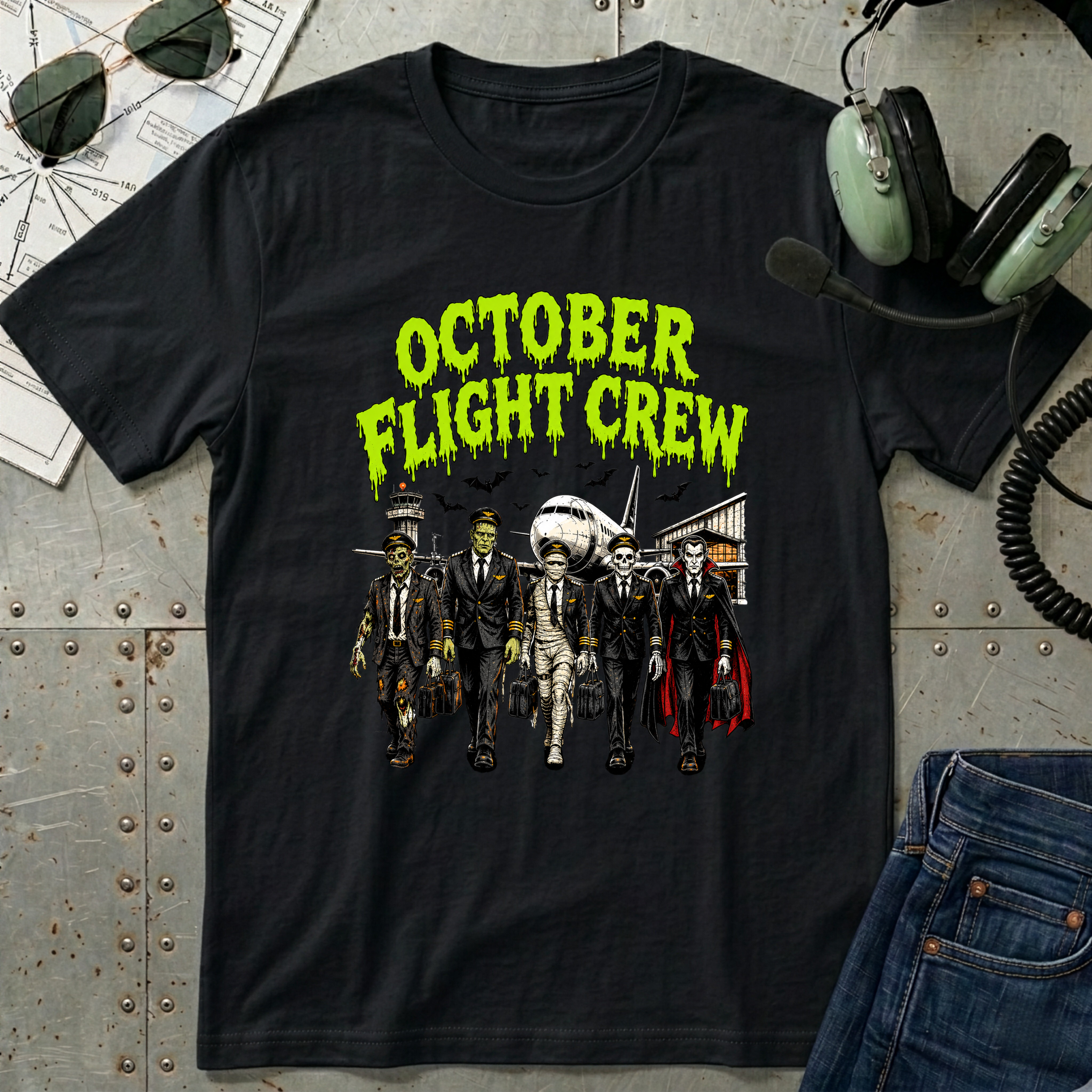 October Flight Crew Halloween T-Shirt