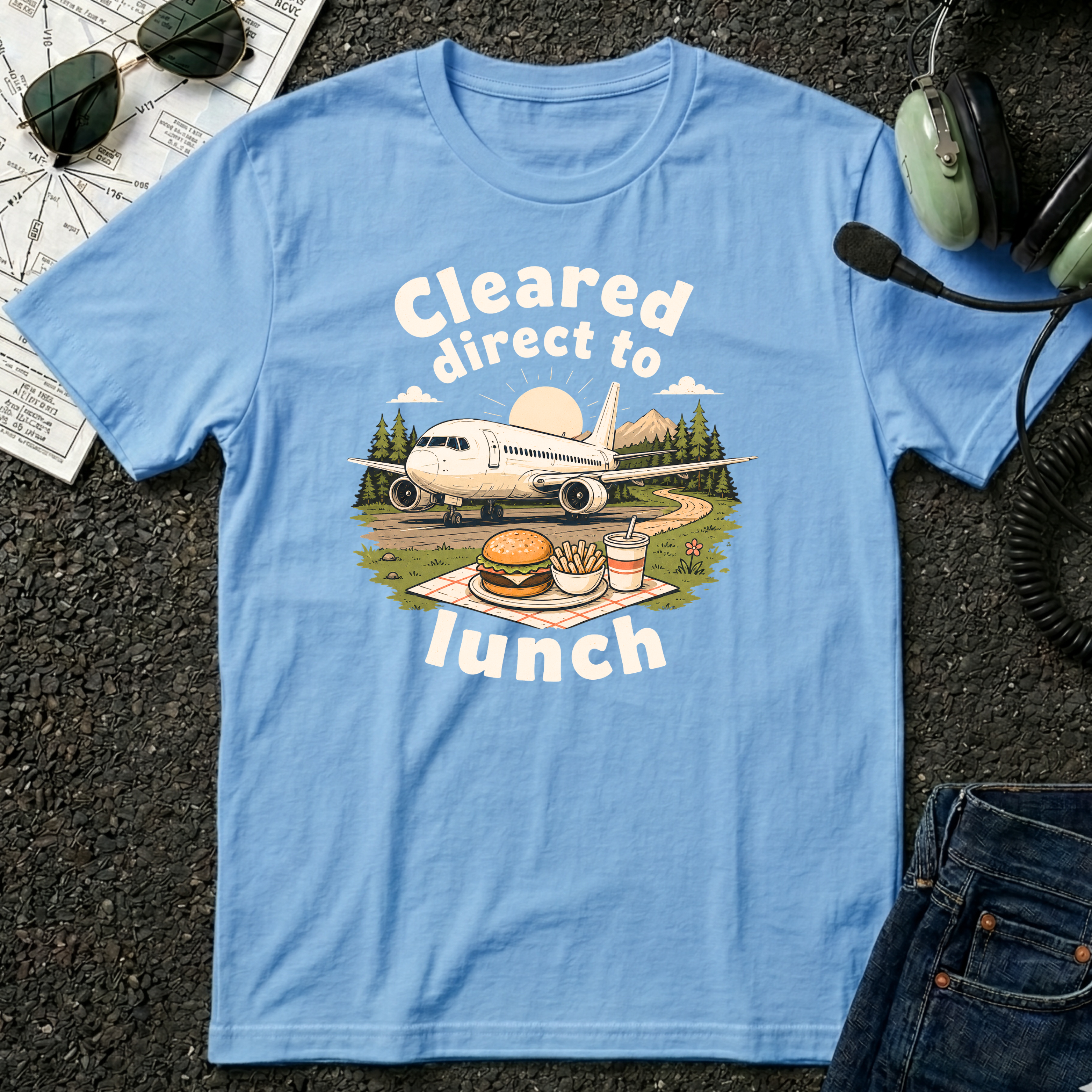 Cleared Direct to Lunch Graphic T-Shirt