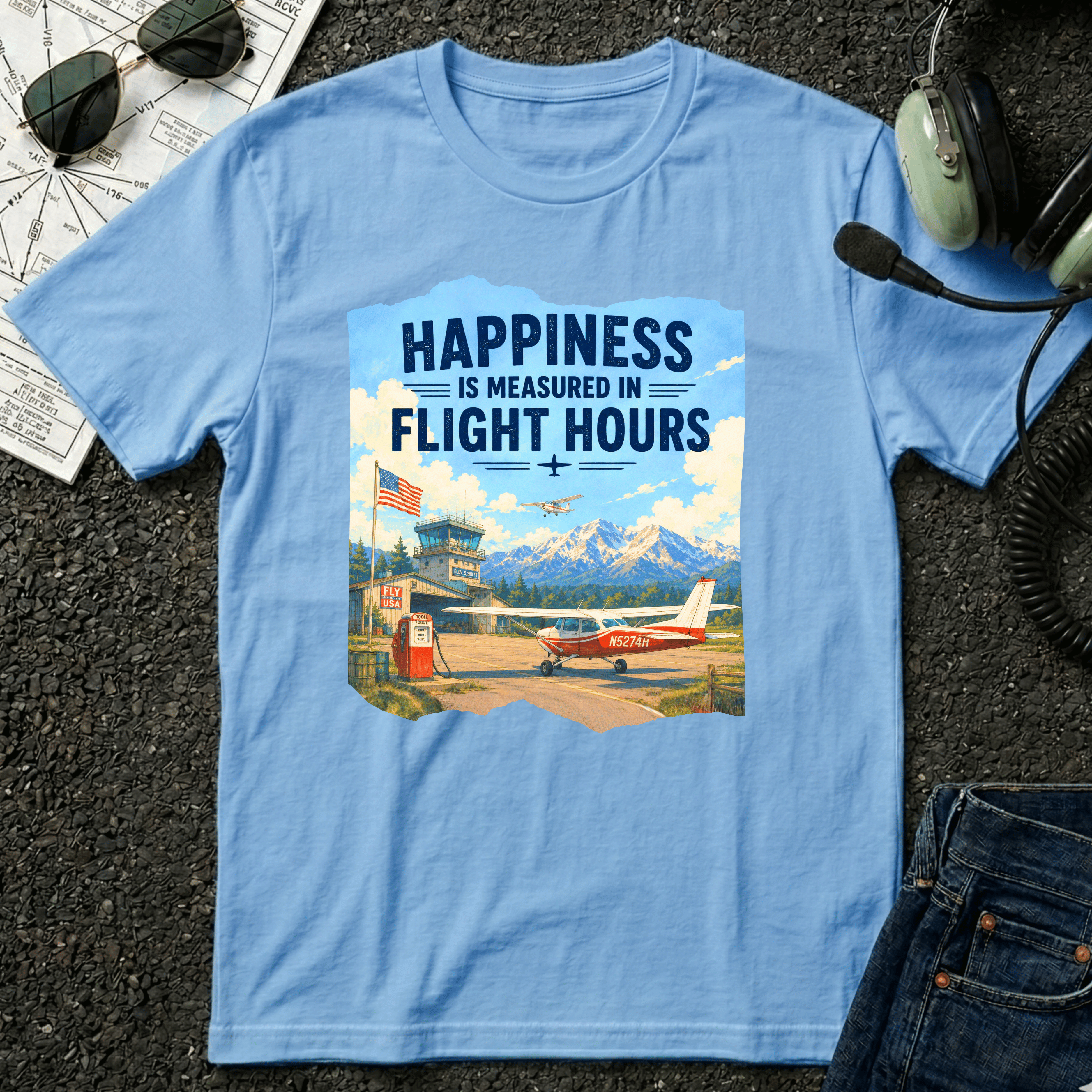 Happiness is Measured in Flight Hours T-Shirt