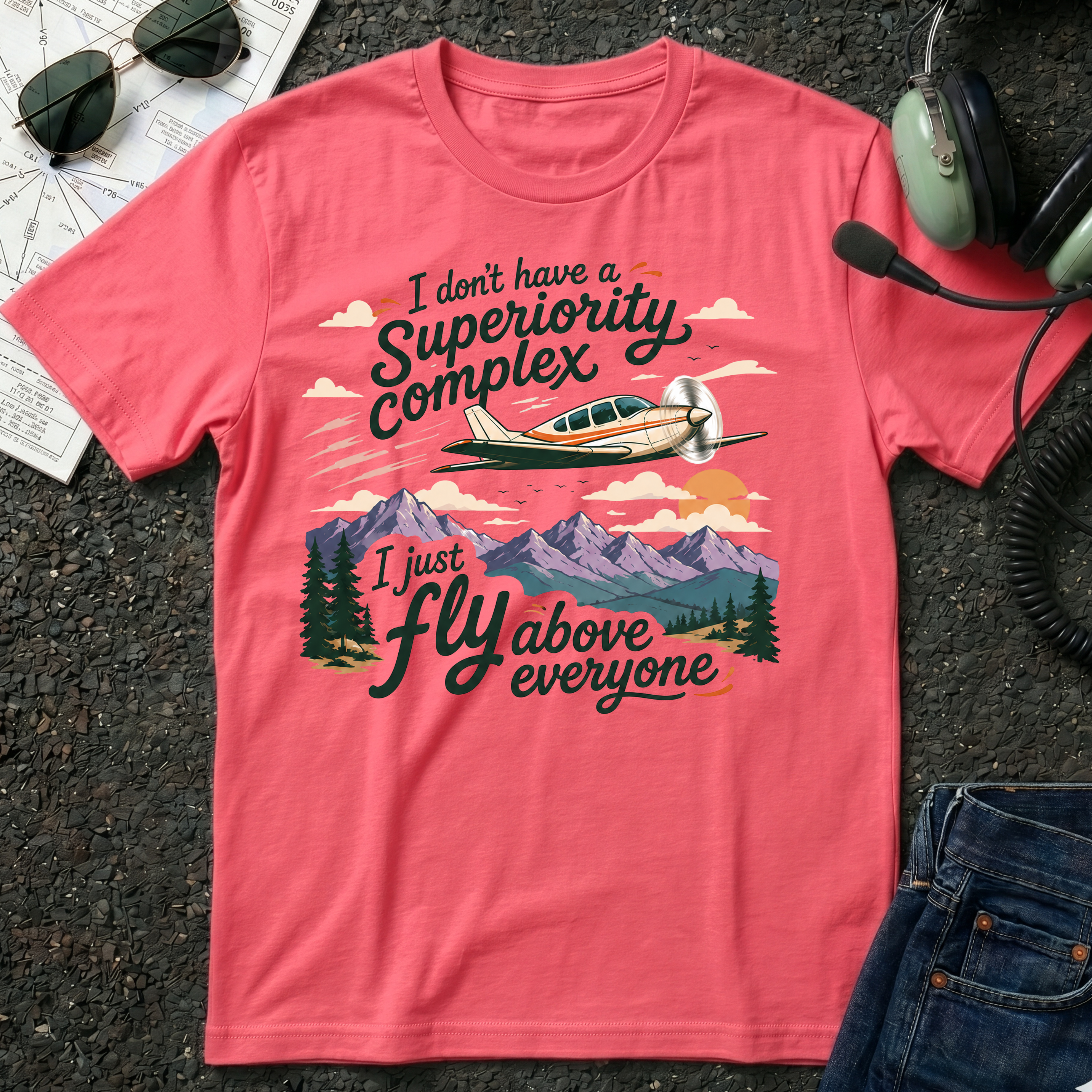Fly above Single Engine T-Shirt