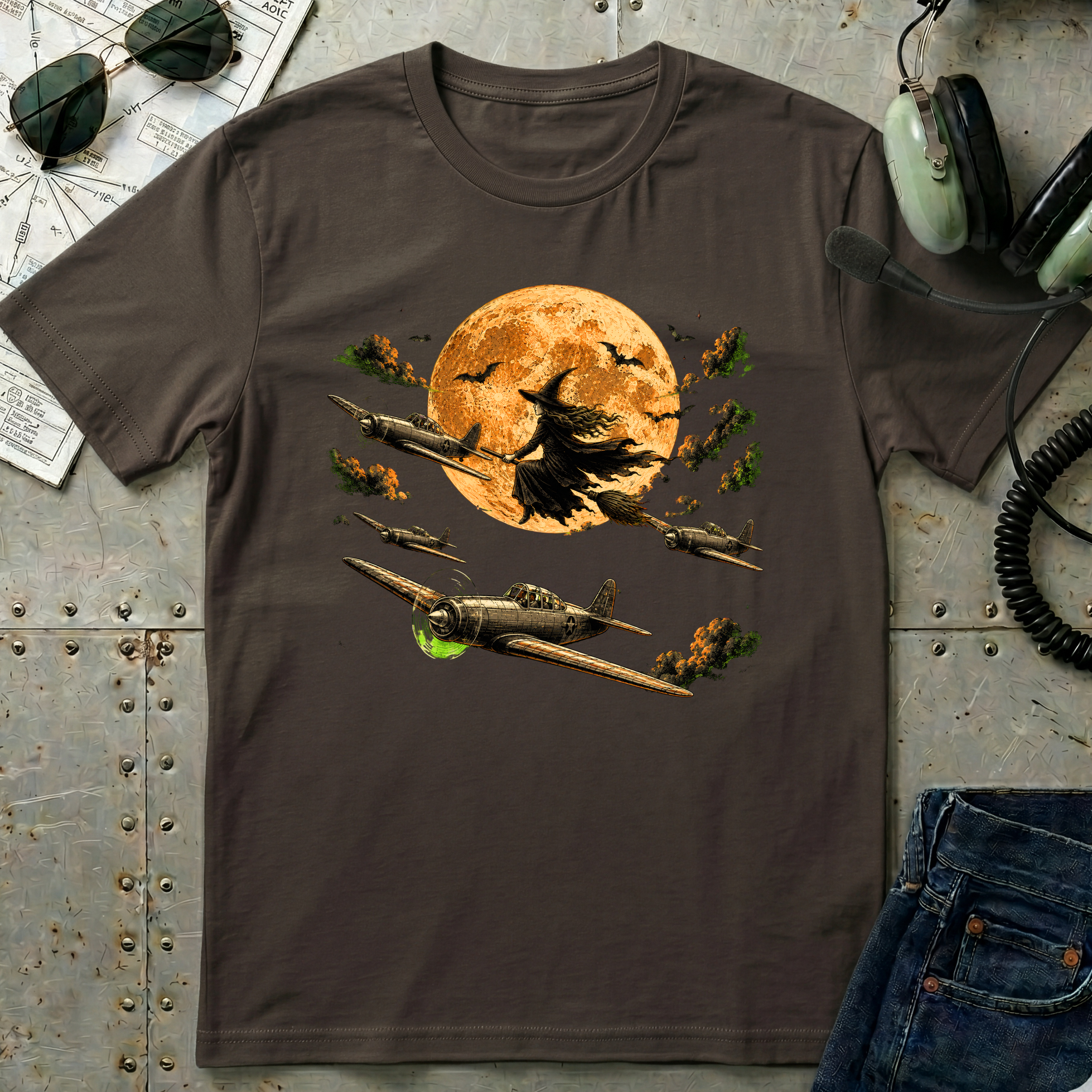 Spooky Pilots Halloween T-Shirt