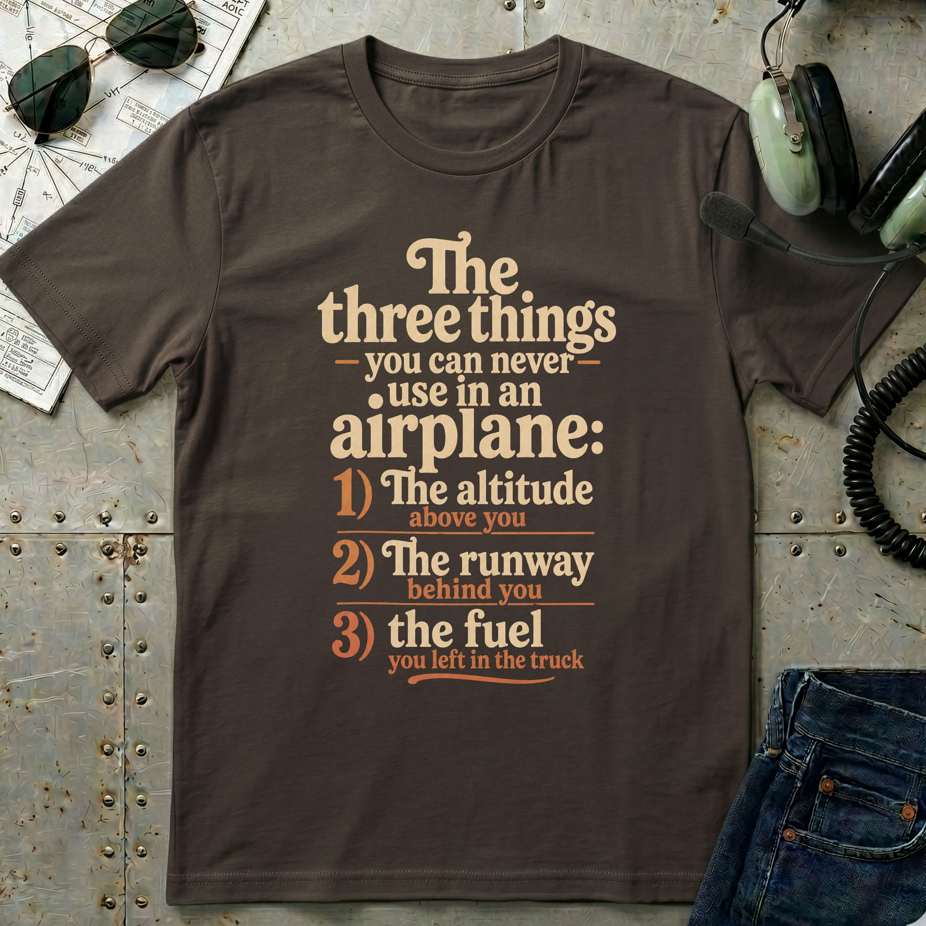 The Three Things in an Airplane. T-Shirt