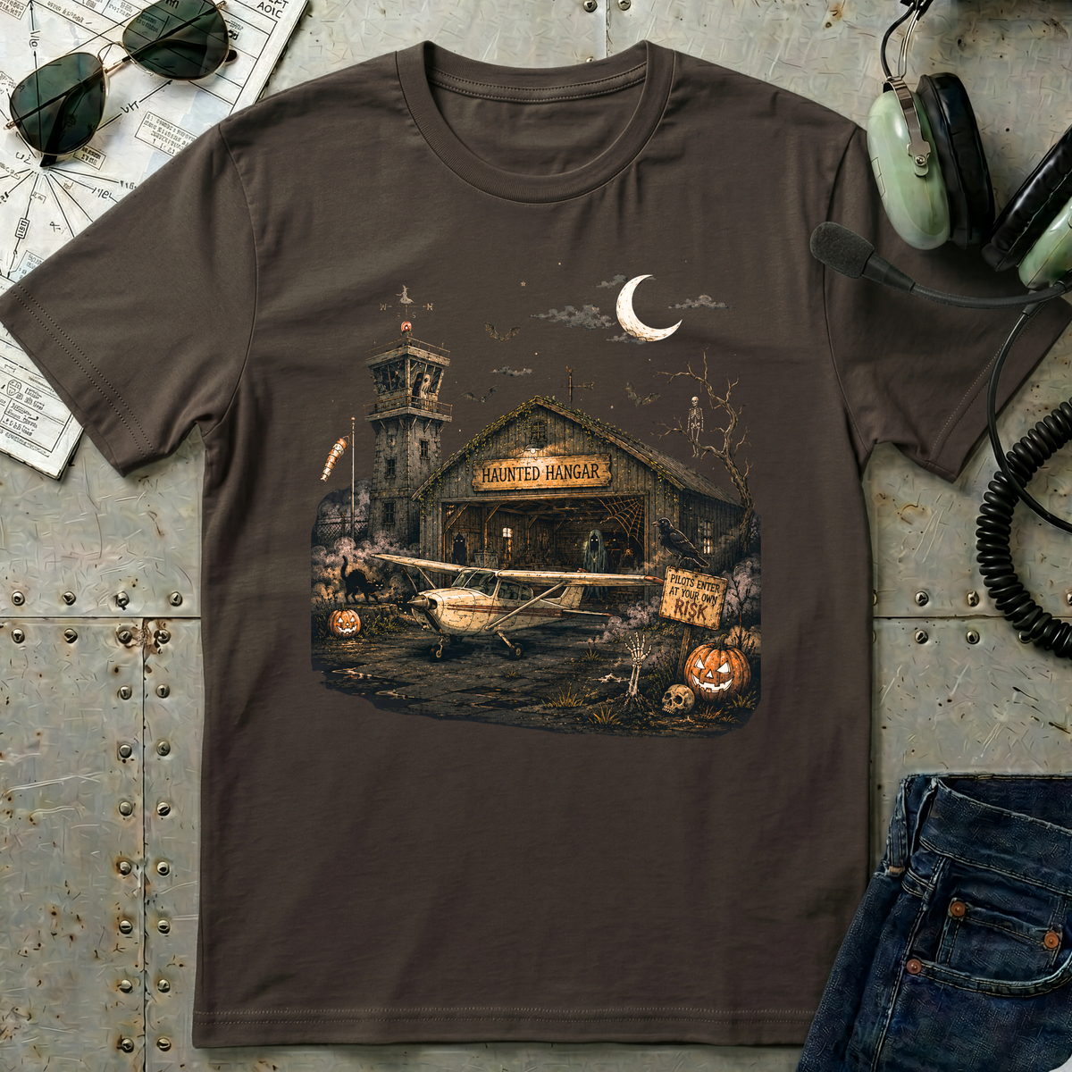 Haunted Airport Halloween T-Shirt
