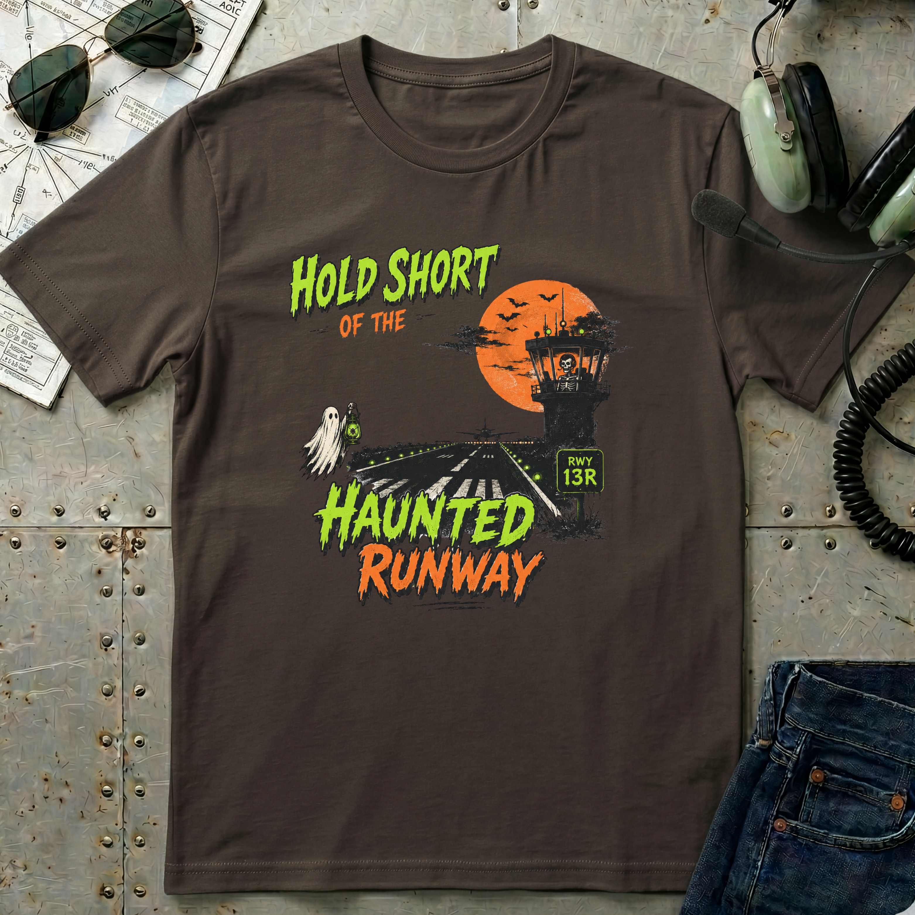 Hold Short of the Haunted Runway T-shirt