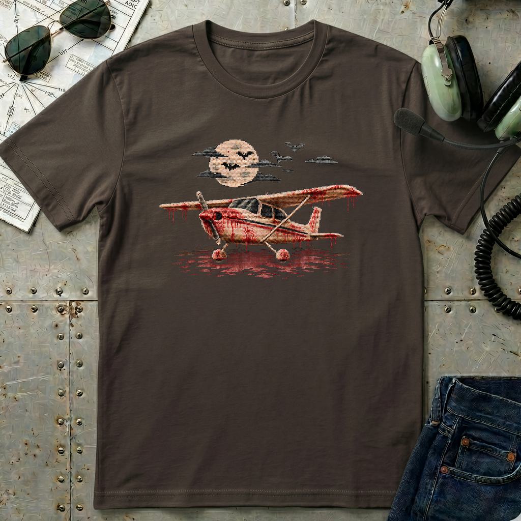 Blood-Soaked Plane Halloween T-Shirt