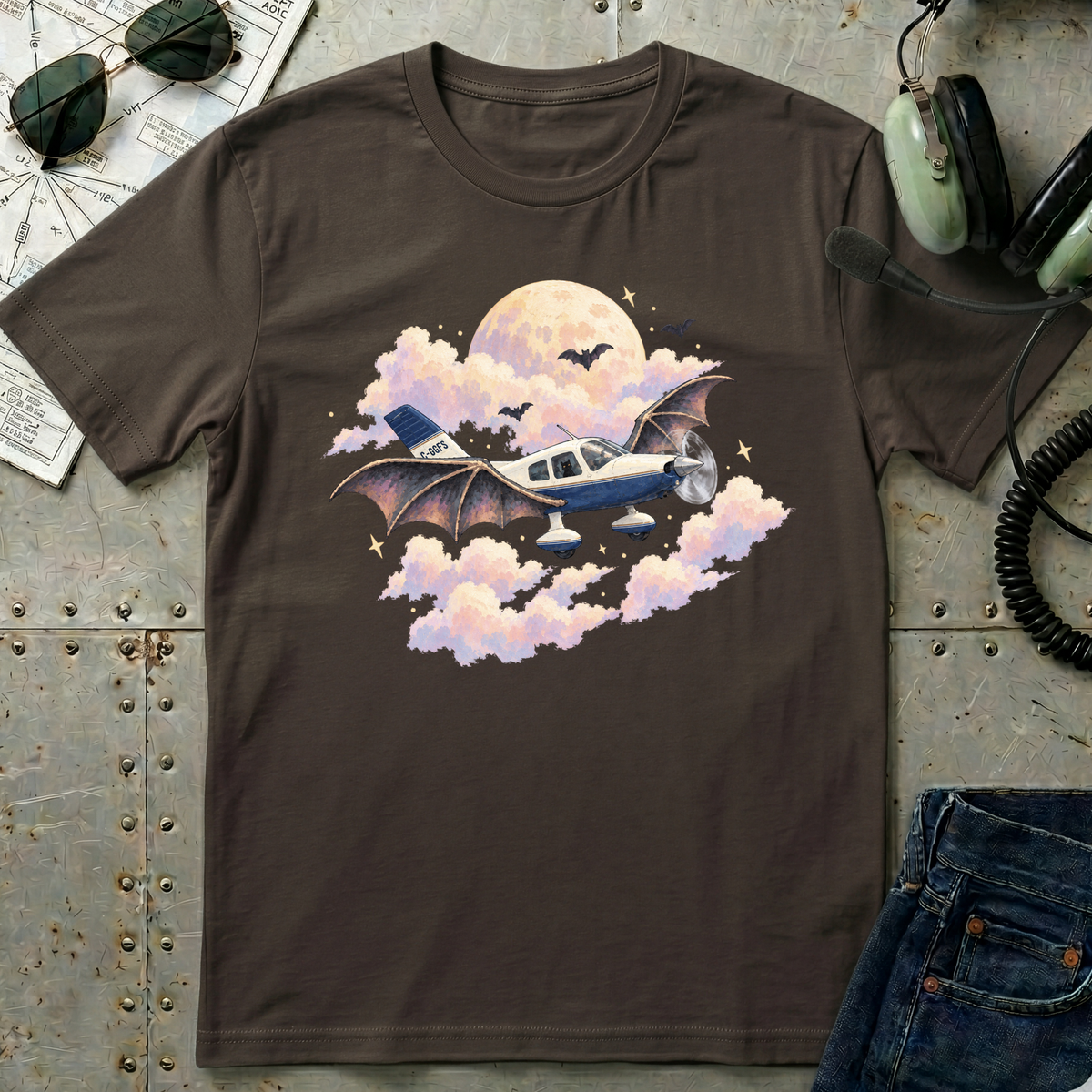 Bat Plane T‑Shirt