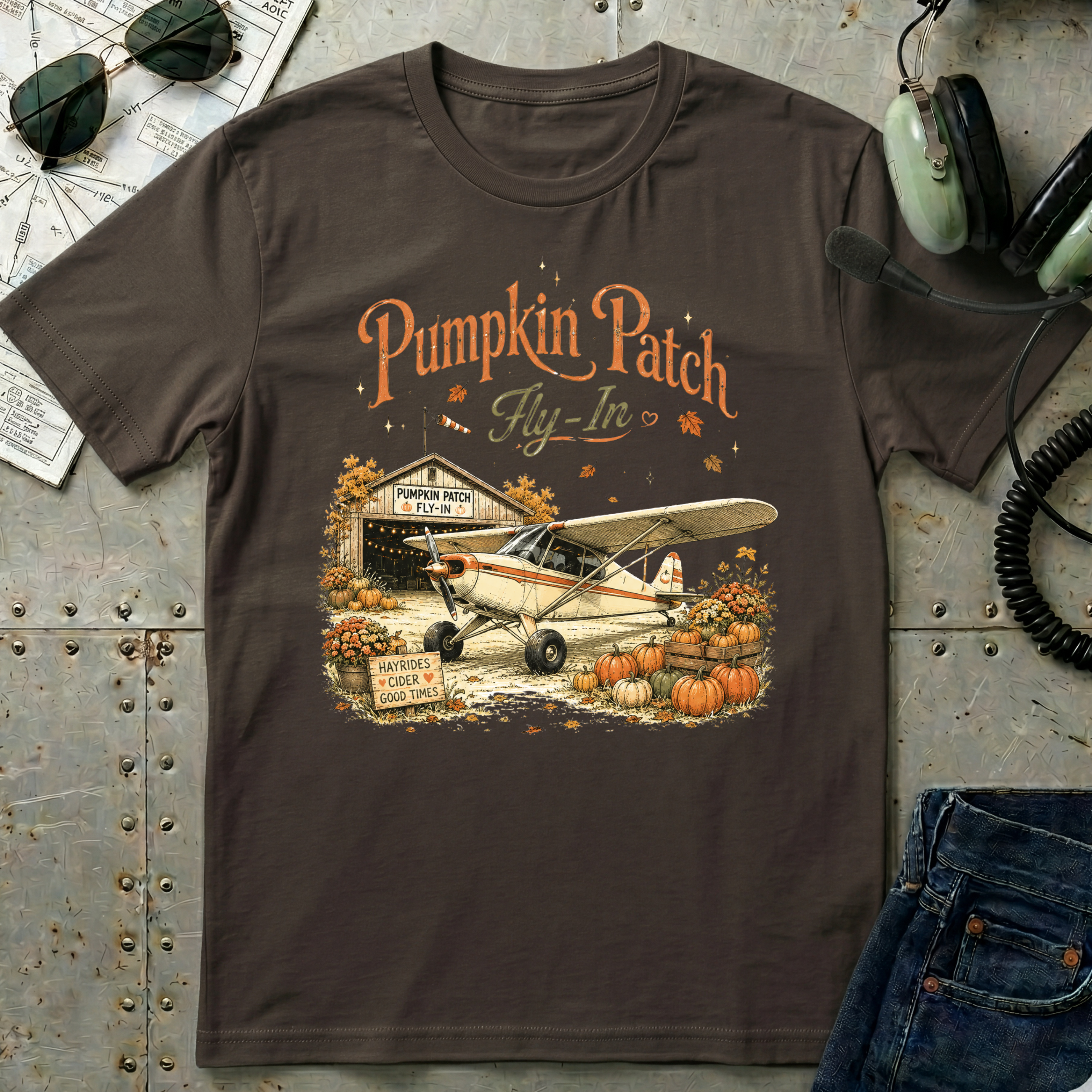 Pumpkin Patch Fly-In Halloween T-Shirt