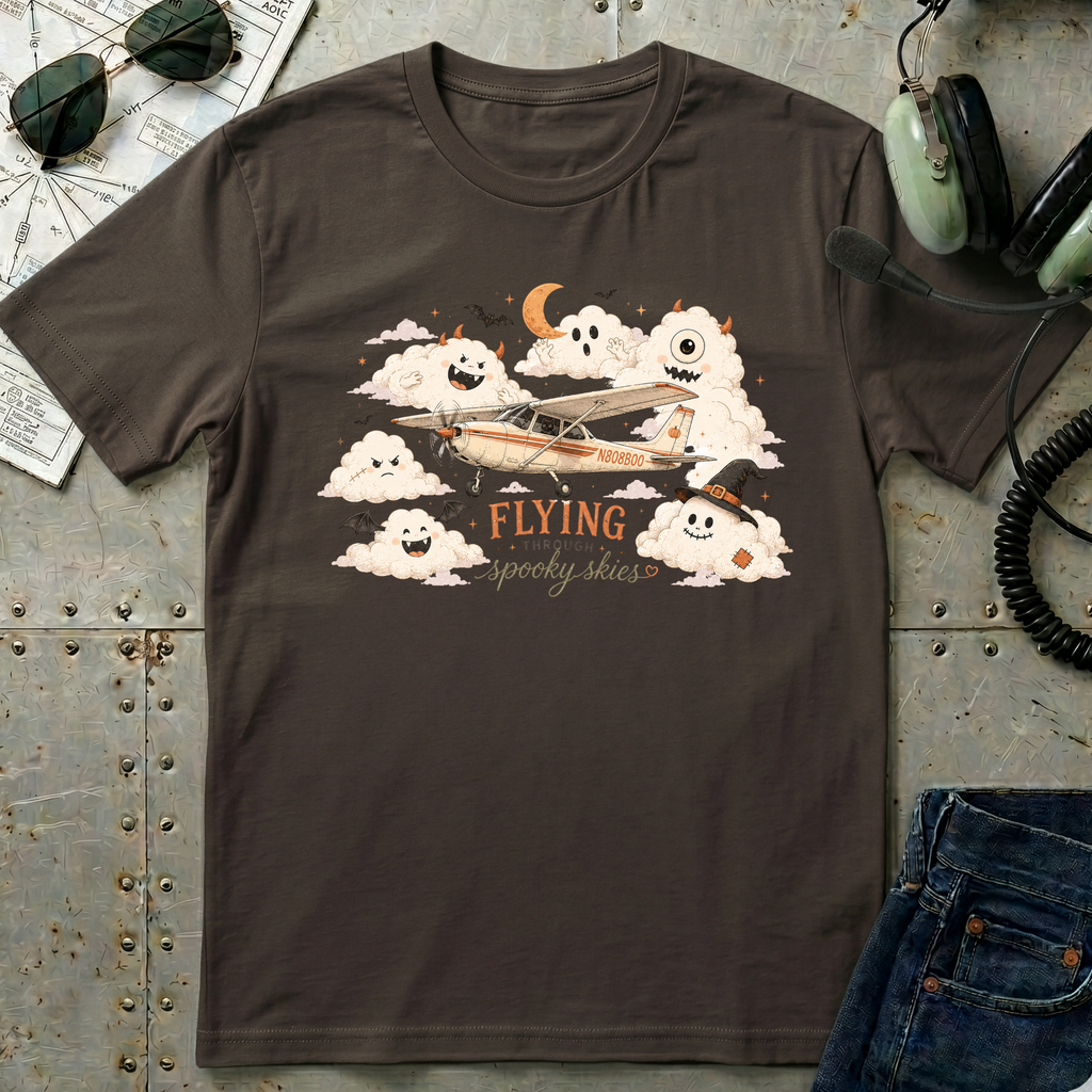 Flying Through Spooky Skies - Halloween T-Shirt