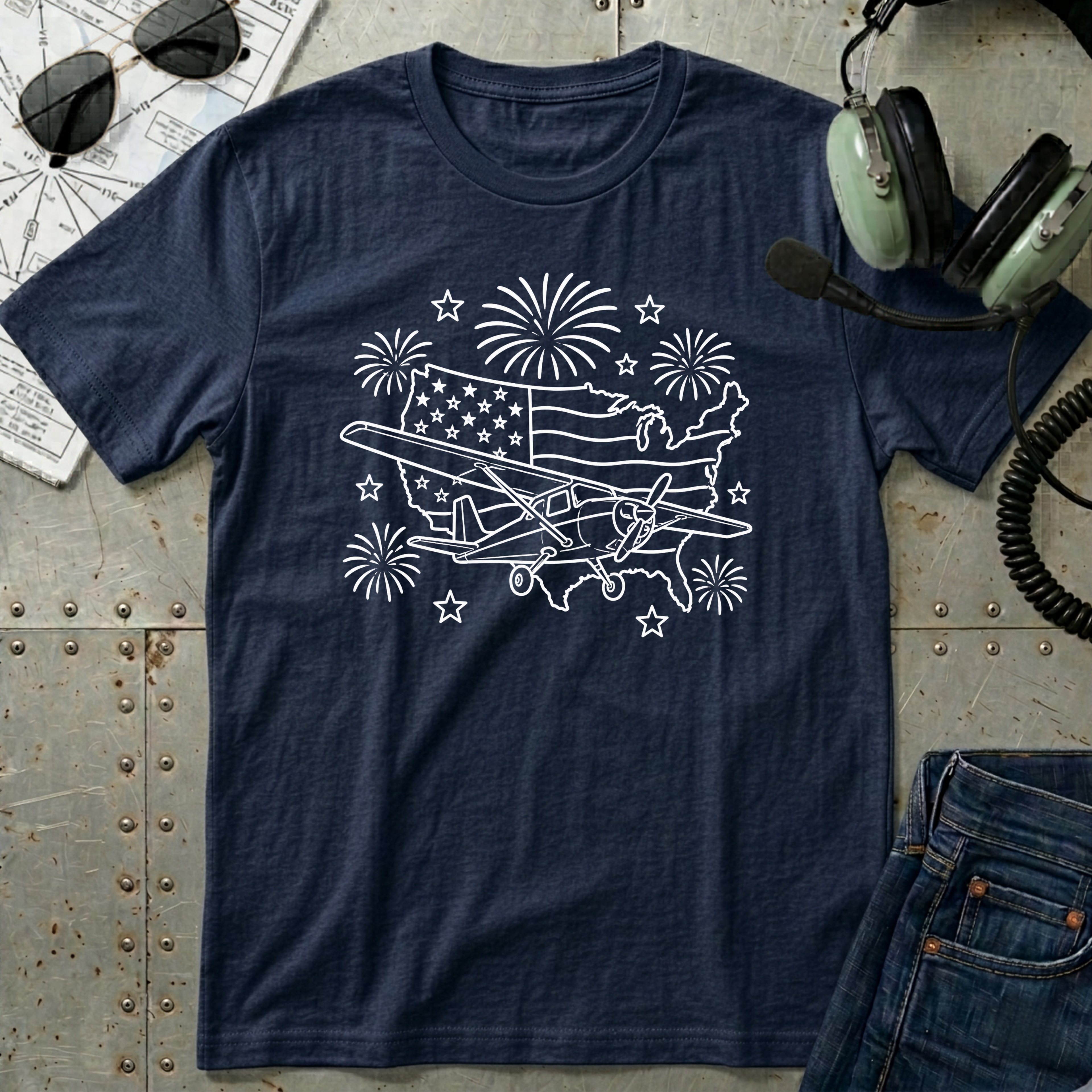 Independence Day Airplane T-Shirt