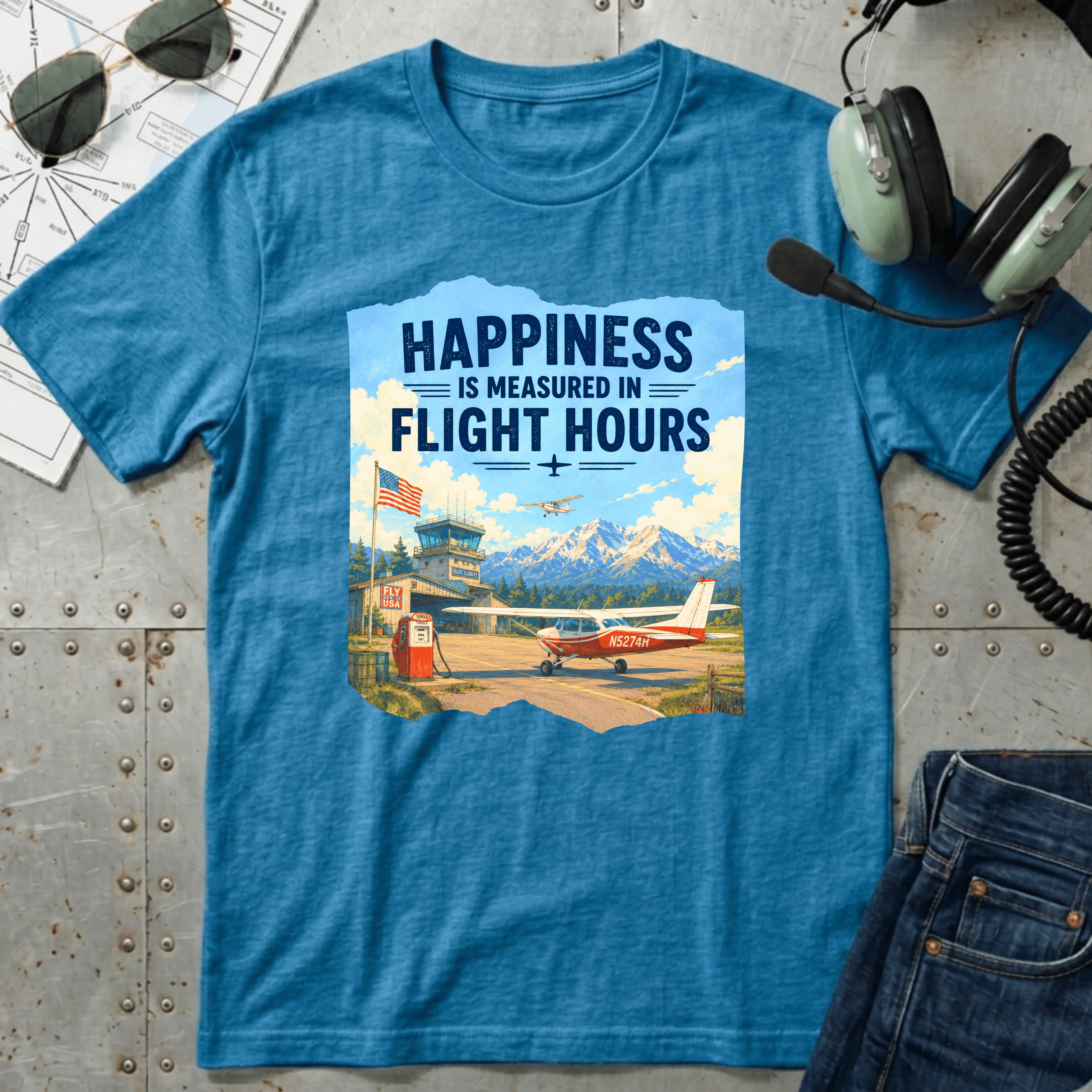 Happiness is Measured in Flight Hours T-Shirt
