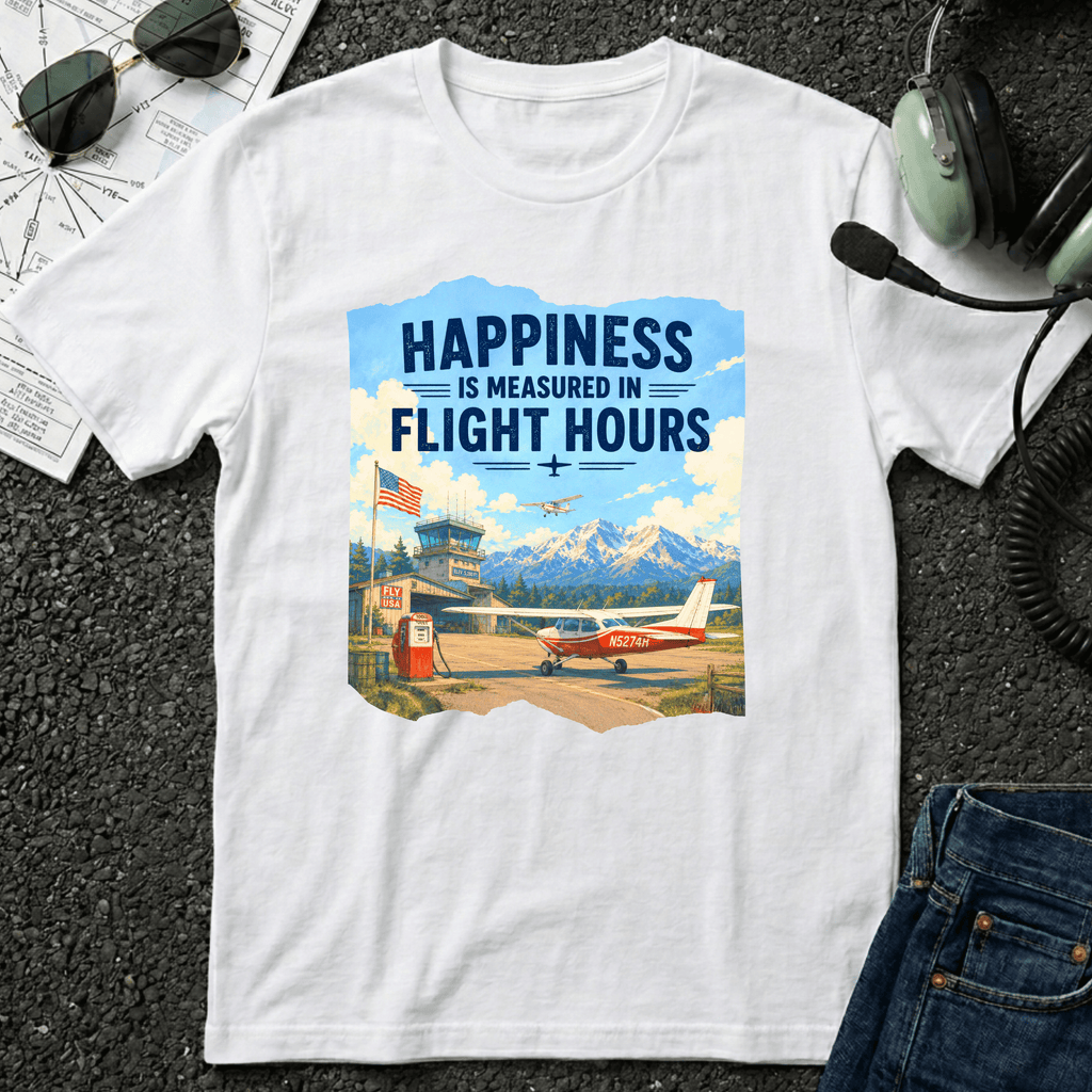 Happiness is Measured in Flight Hours T-Shirt
