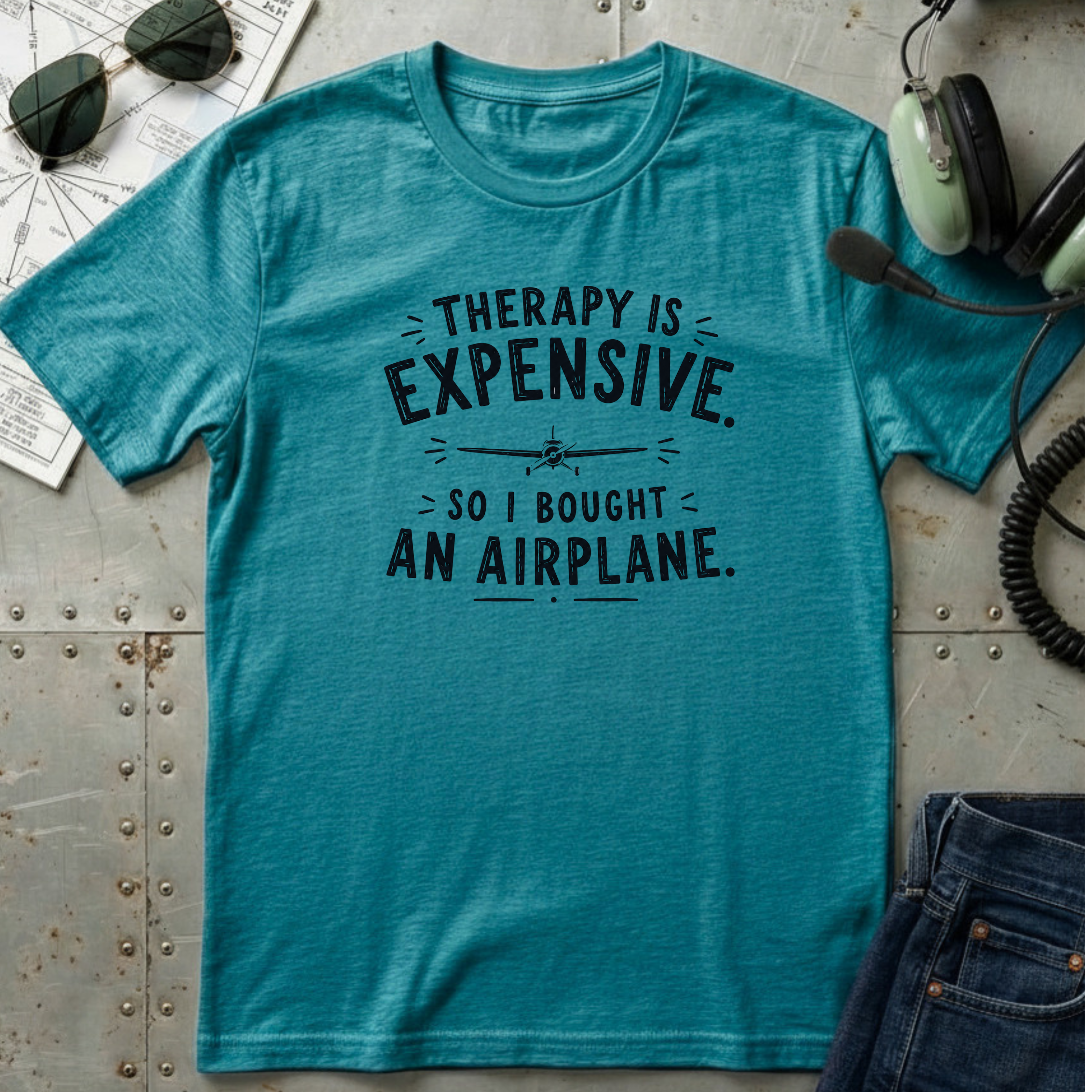 Therapy is Expensive - Airplane T-Shirt