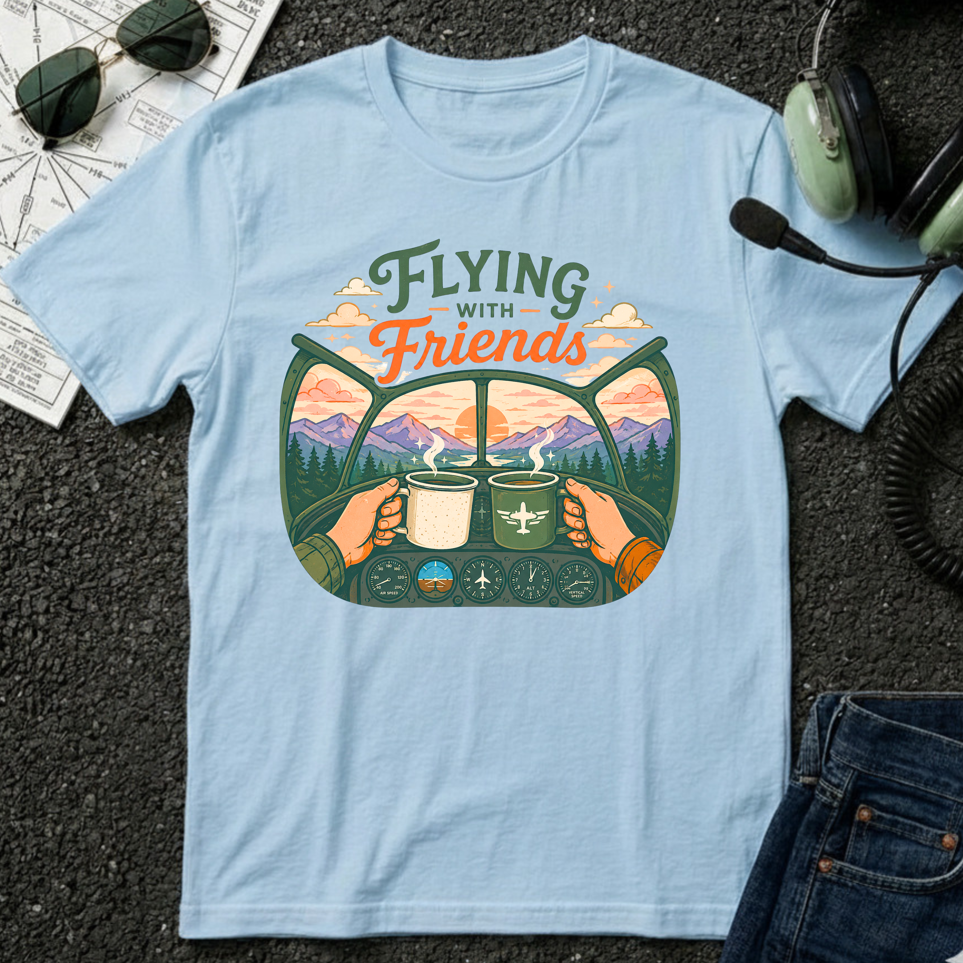 Flying With Friends T-Shirt