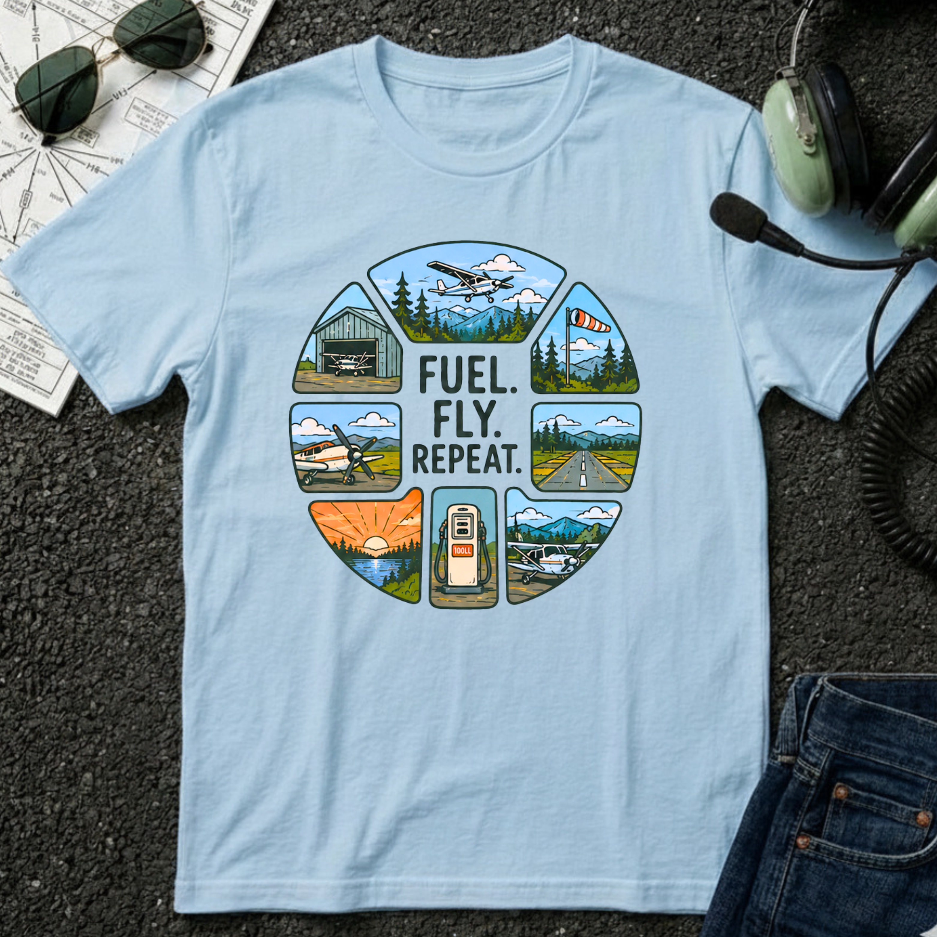 Fuel Fly Repeat Graphic T-Shirt