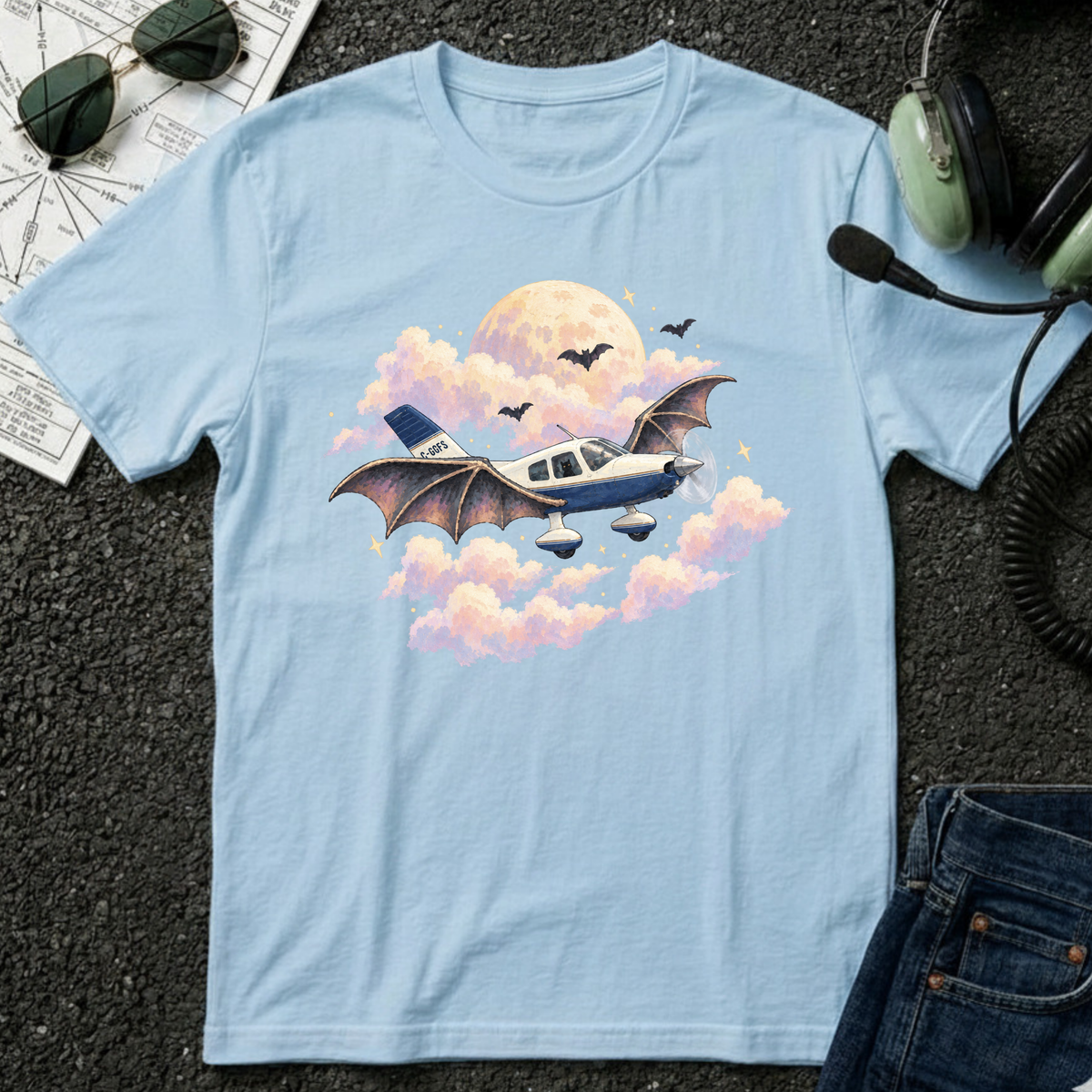 Bat Plane T‑Shirt