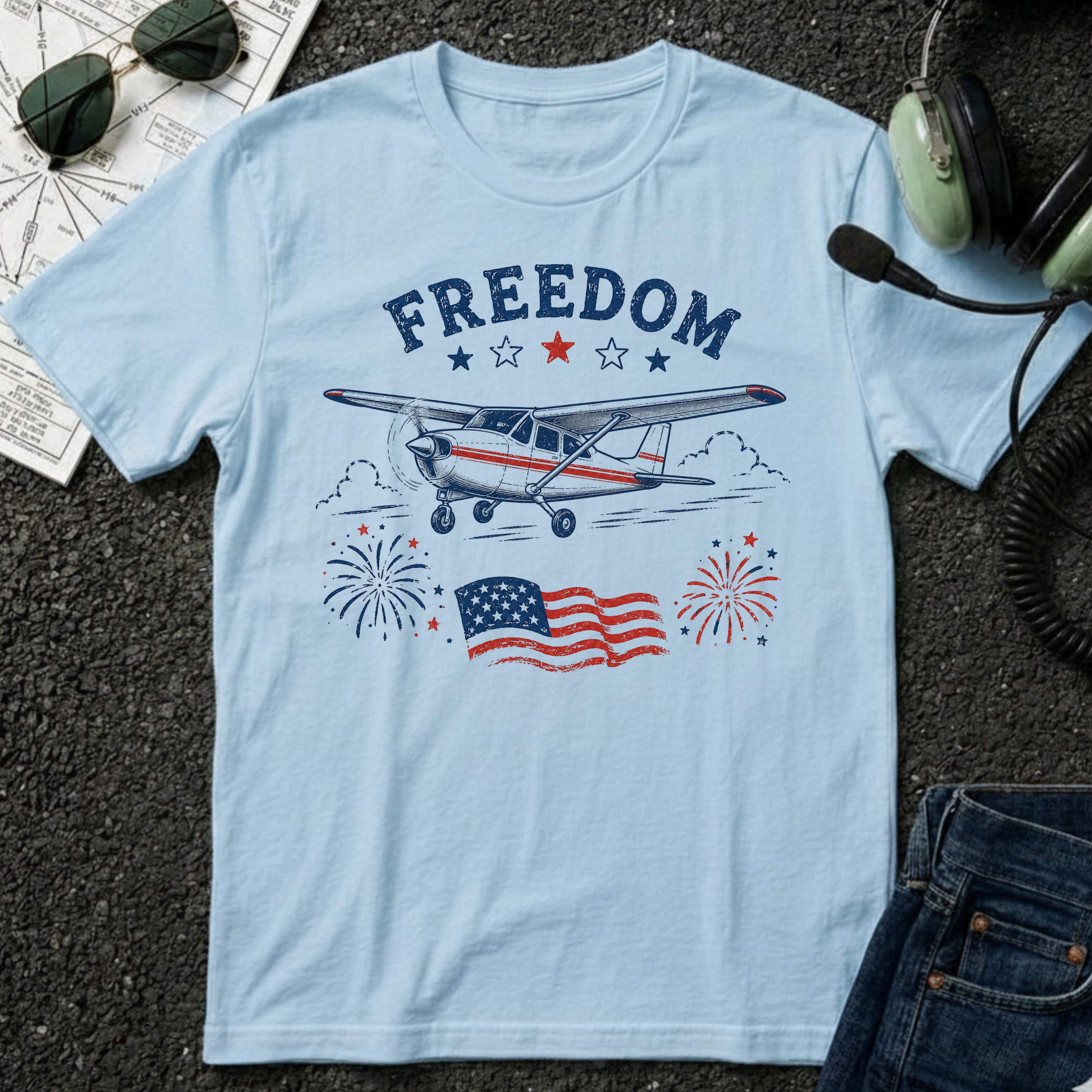 Freedom Airplane T-Shirt