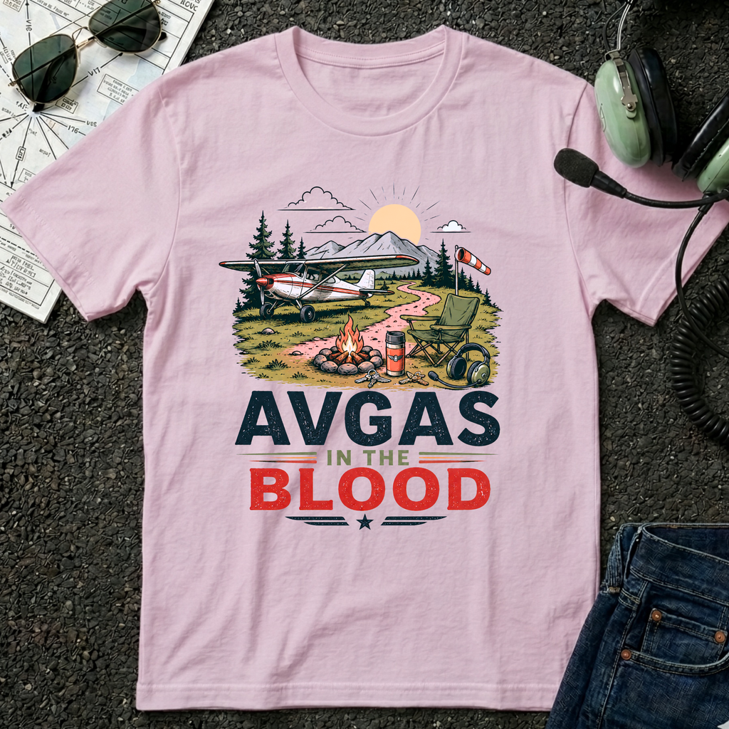 AVGAS in the Blood Graphic T-Shirt