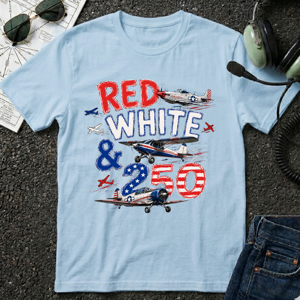 Red White and Airplanes T-Shirt