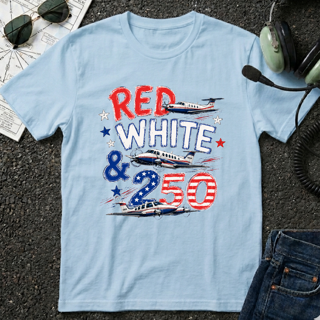 Red White and Airplanes 2  T-Shirt