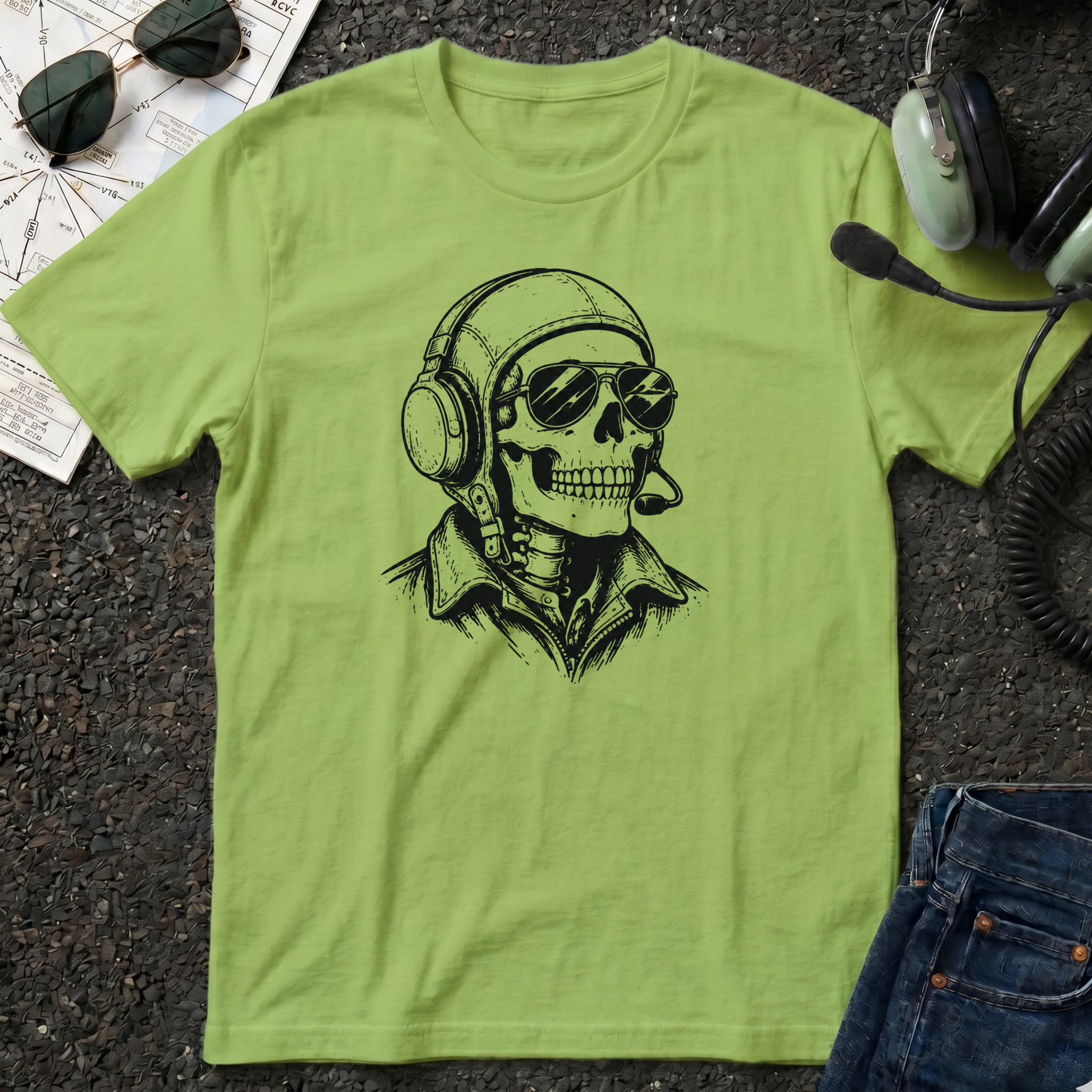 Skull Pilot - Halloween T-Shirt