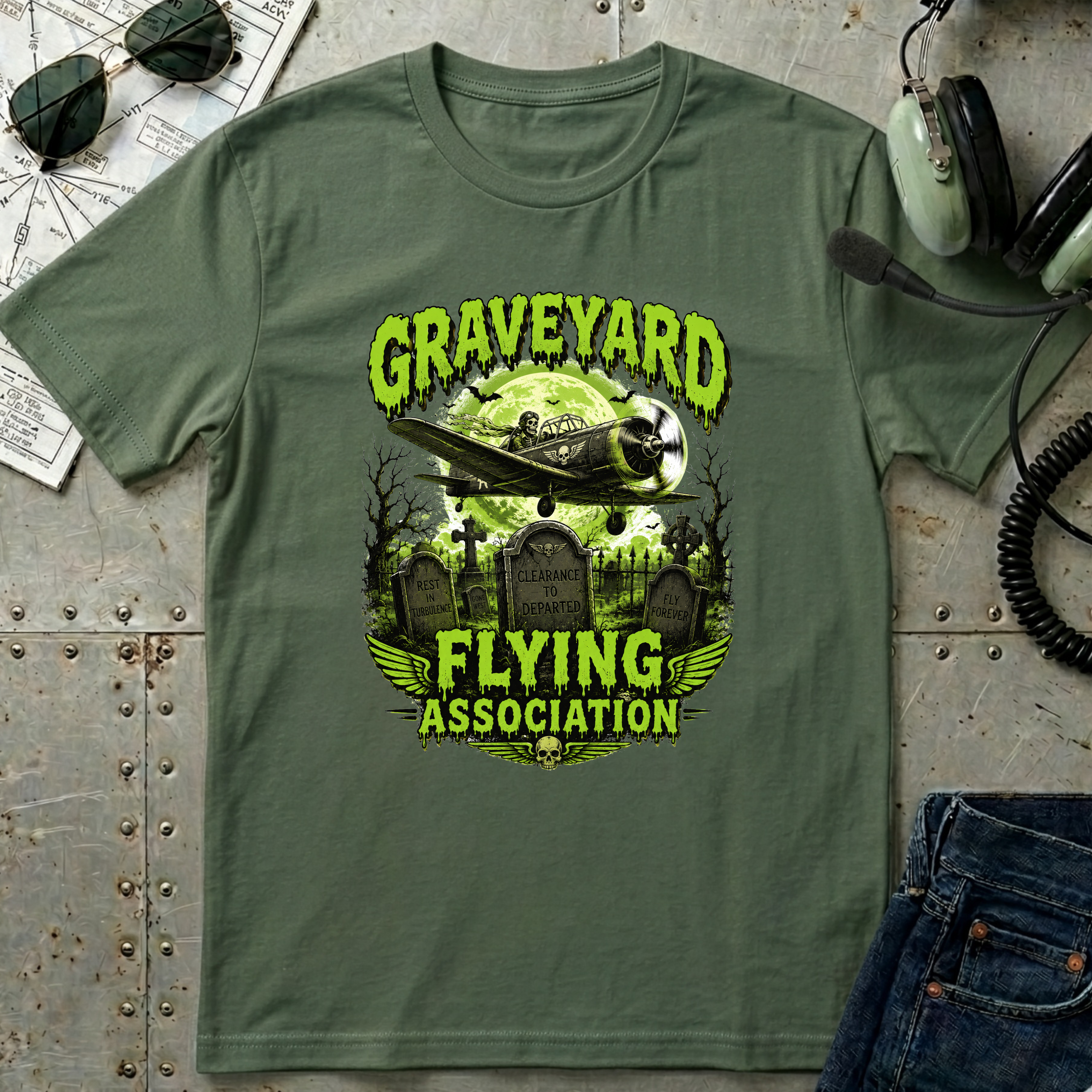 Graveyard Flying Association - Halloween T-Shirt