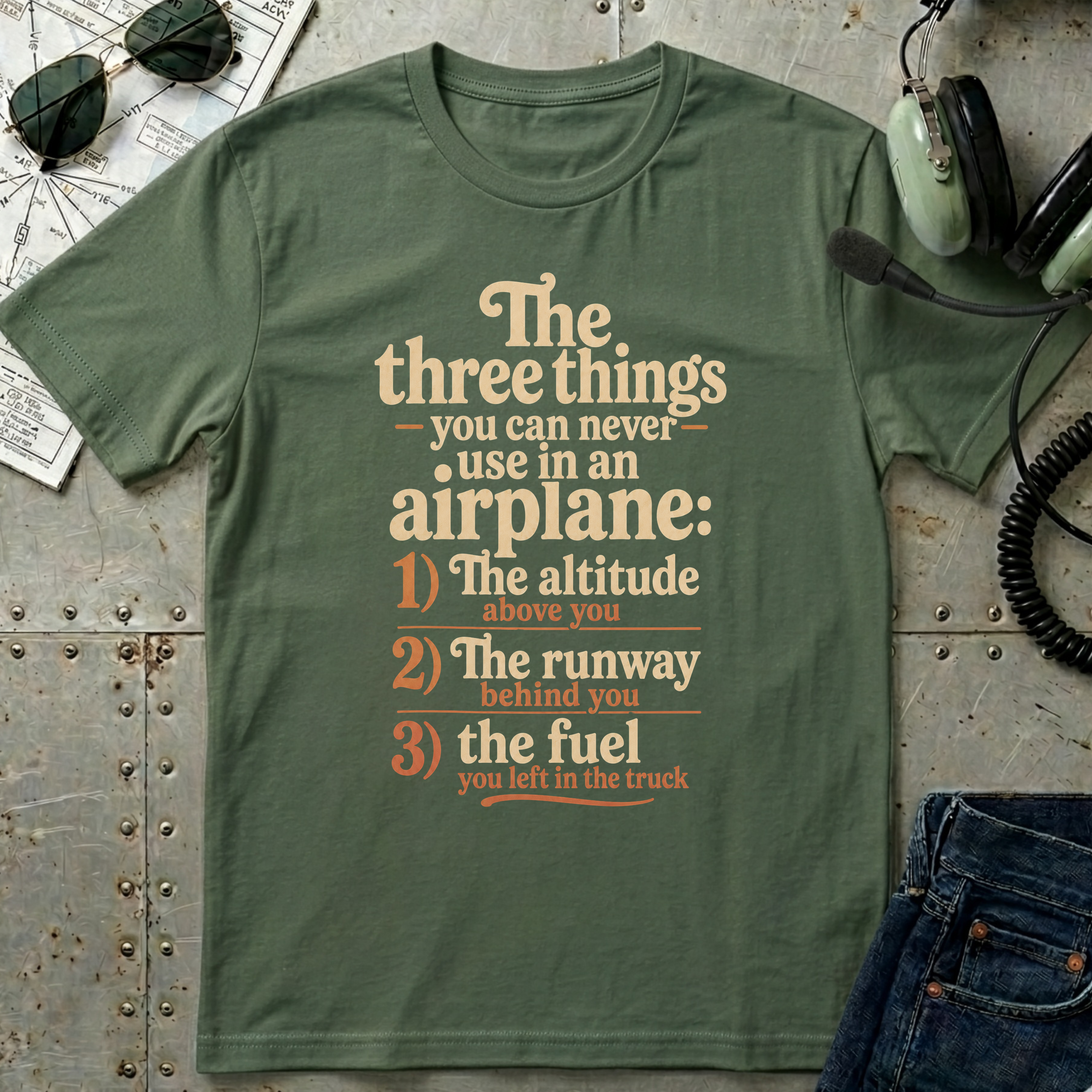 The Three Things in an Airplane. T-Shirt