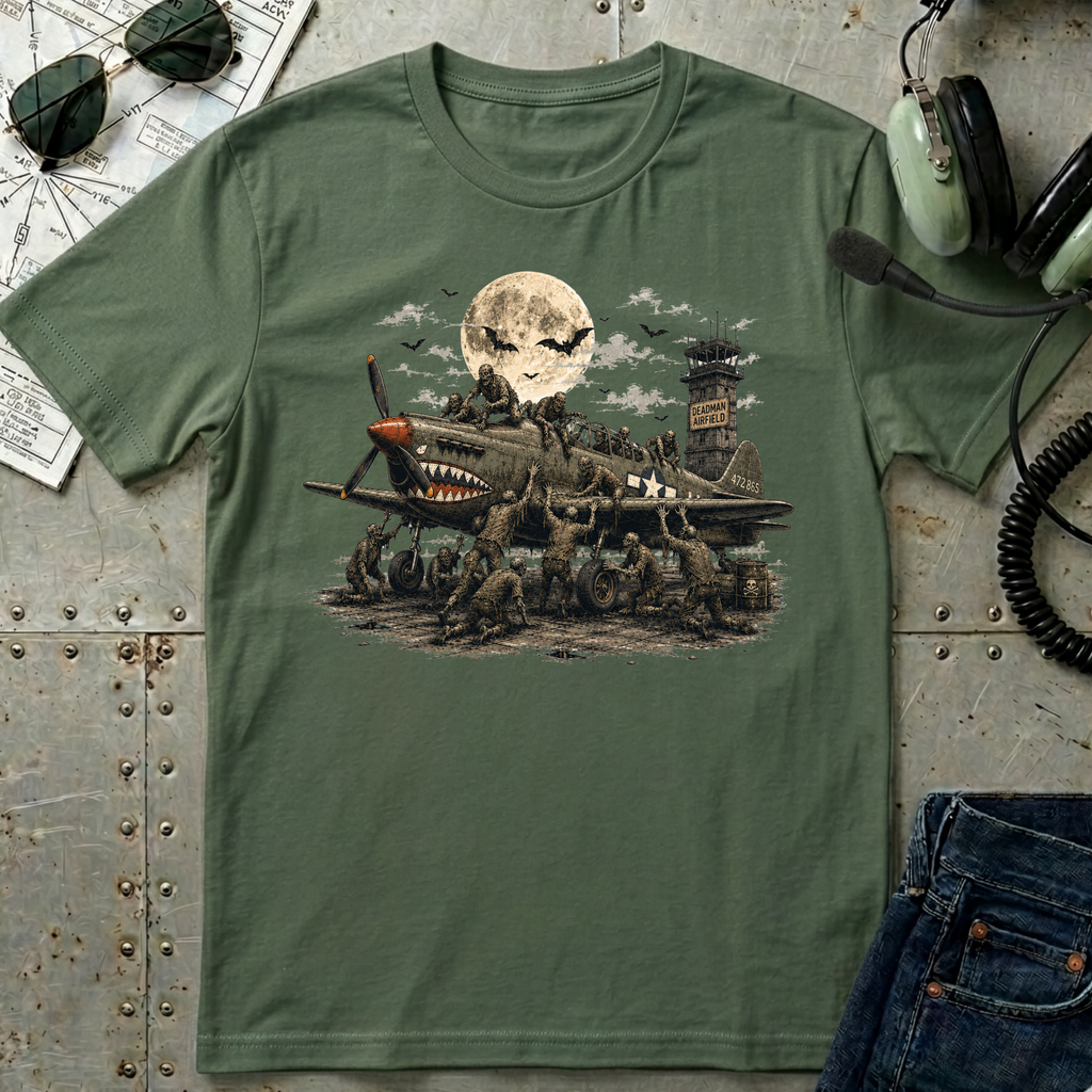 Zombies attack Airplane - Halloween T-Shirt