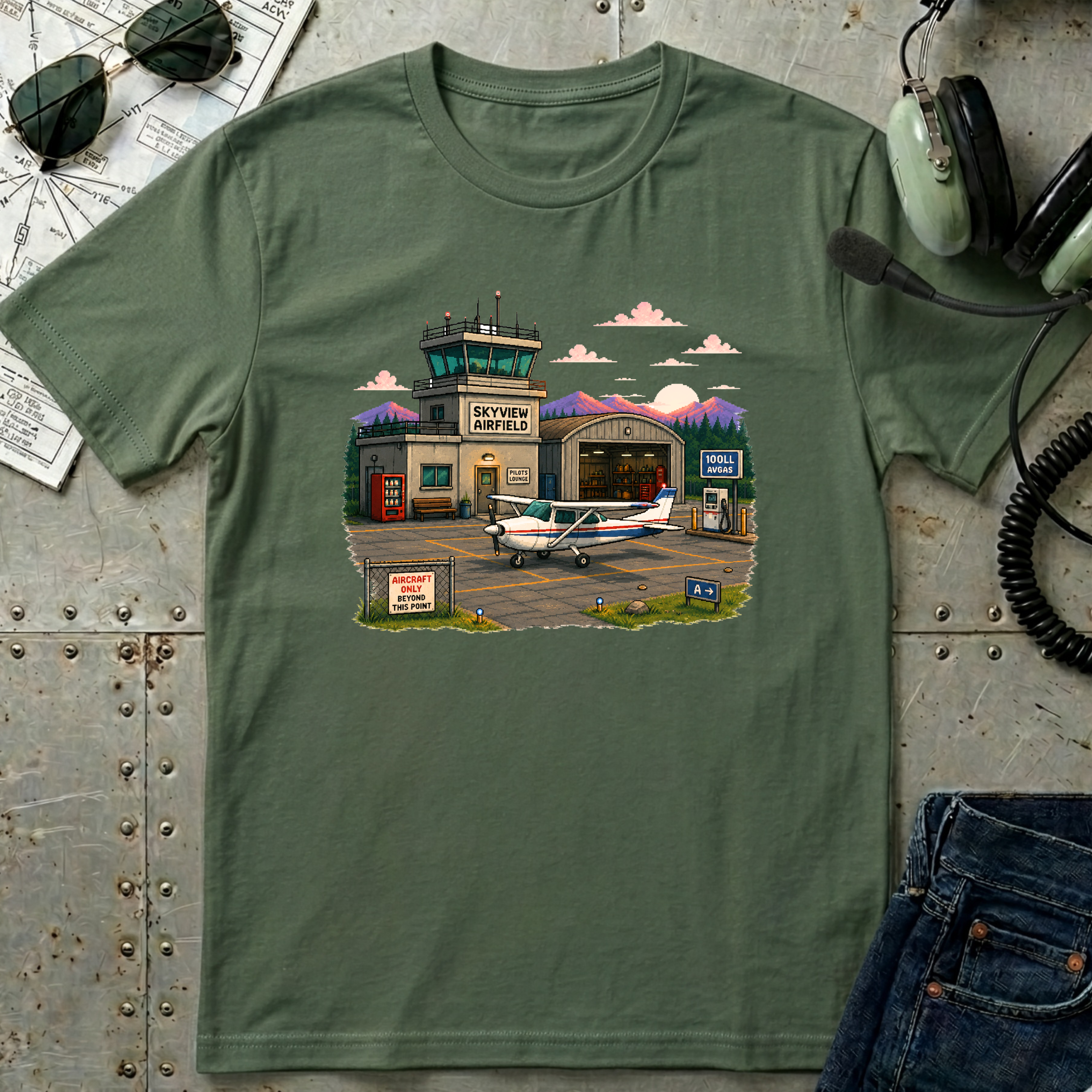 Sunset Airfield T-Shirt