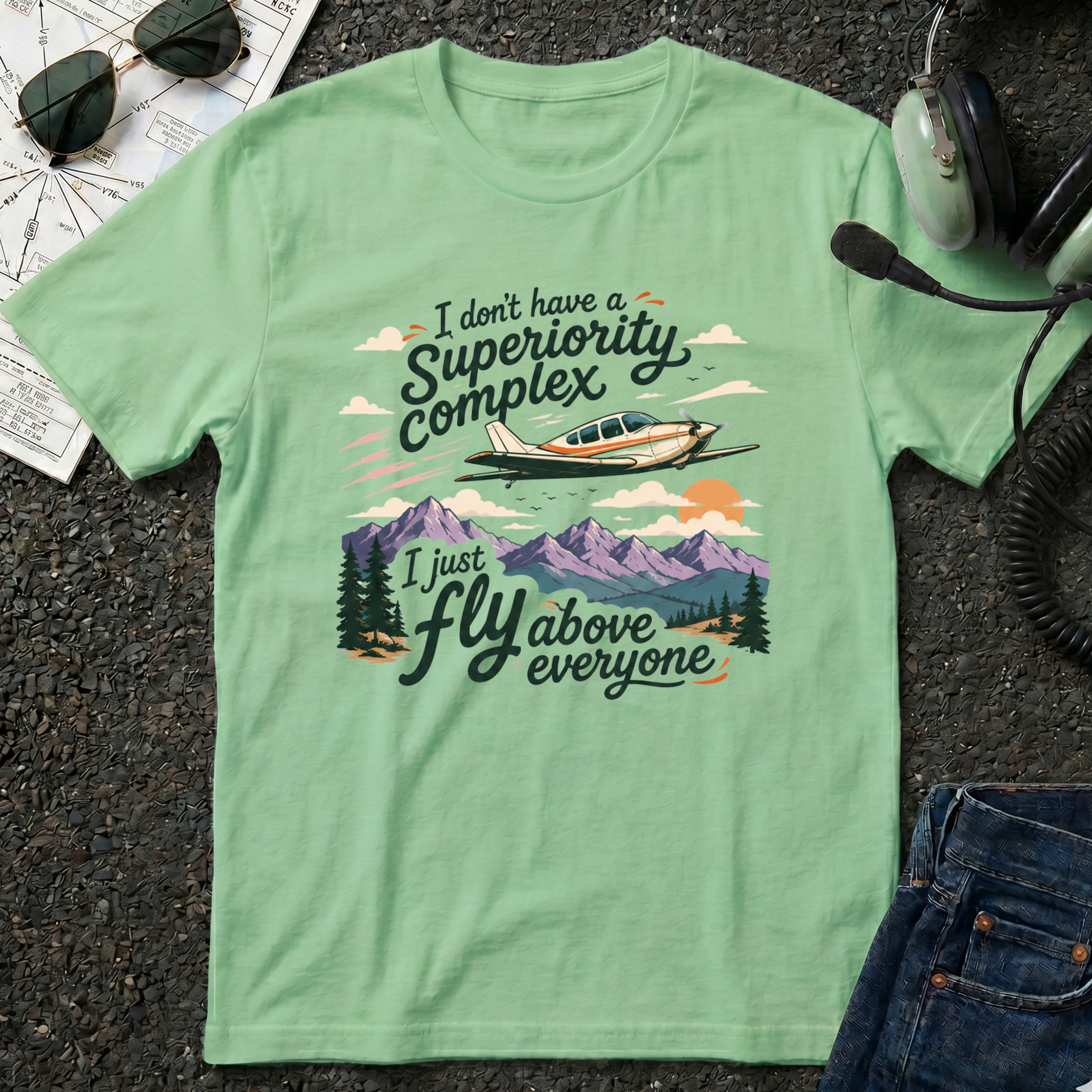 Fly above Single Engine T-Shirt