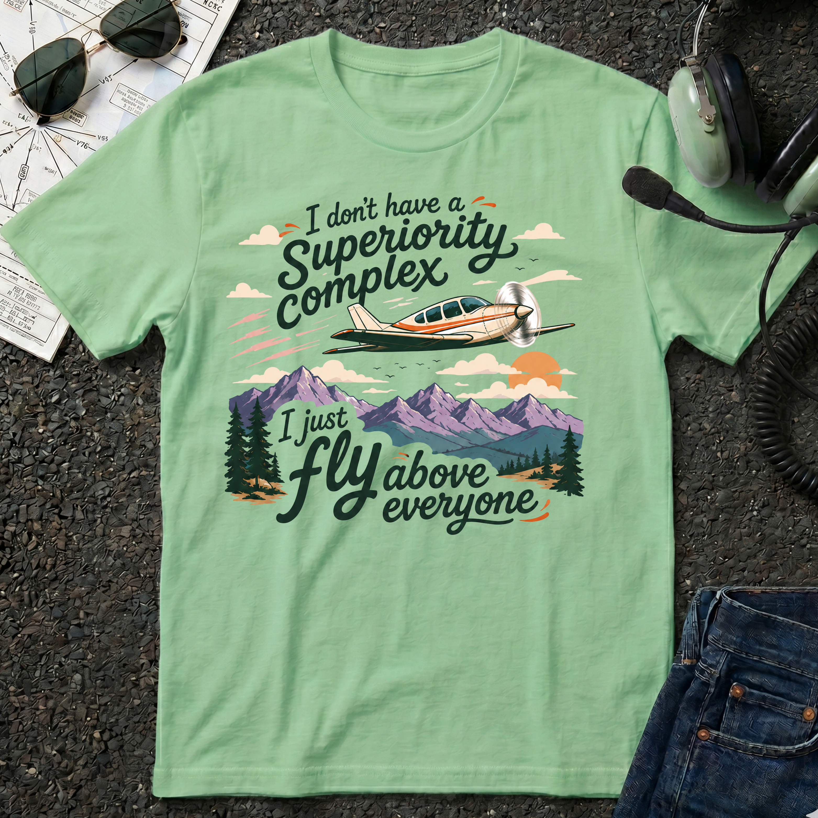 Fly above Single Engine T-Shirt