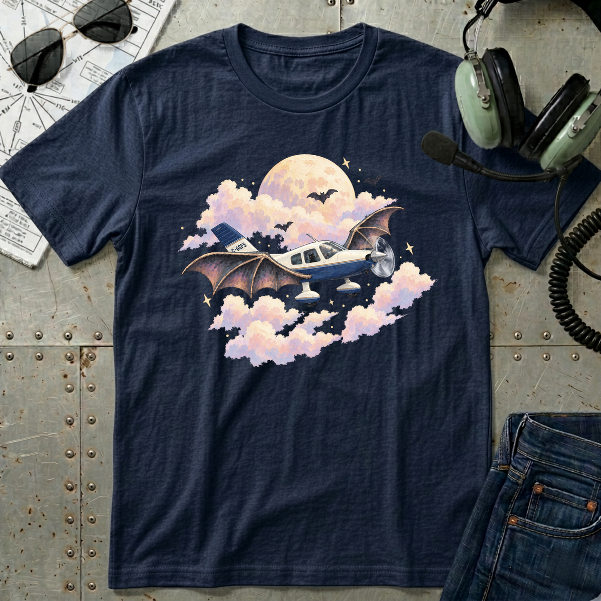 Bat Plane T‑Shirt