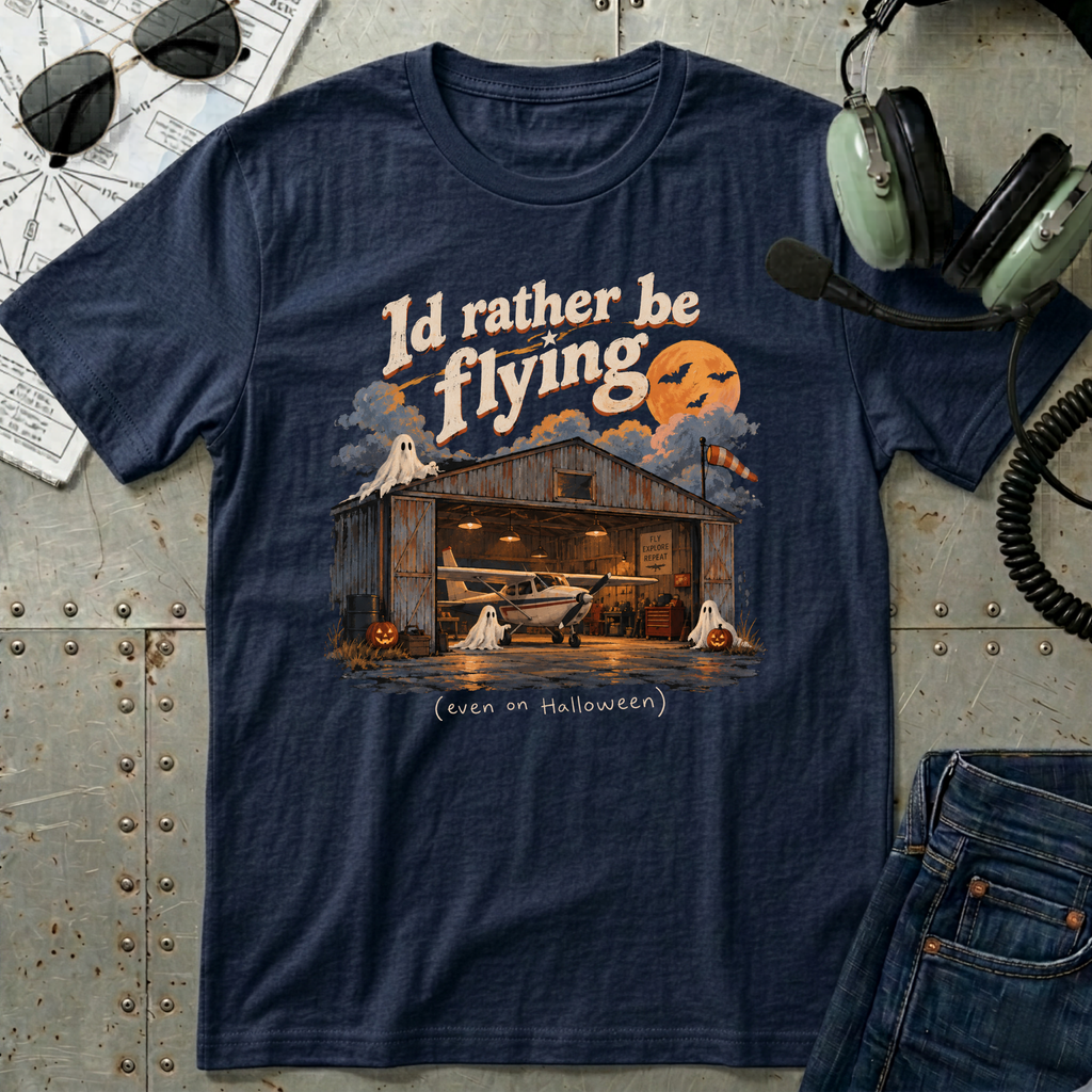 I'd Rather Be Flying Halloween T-Shirt