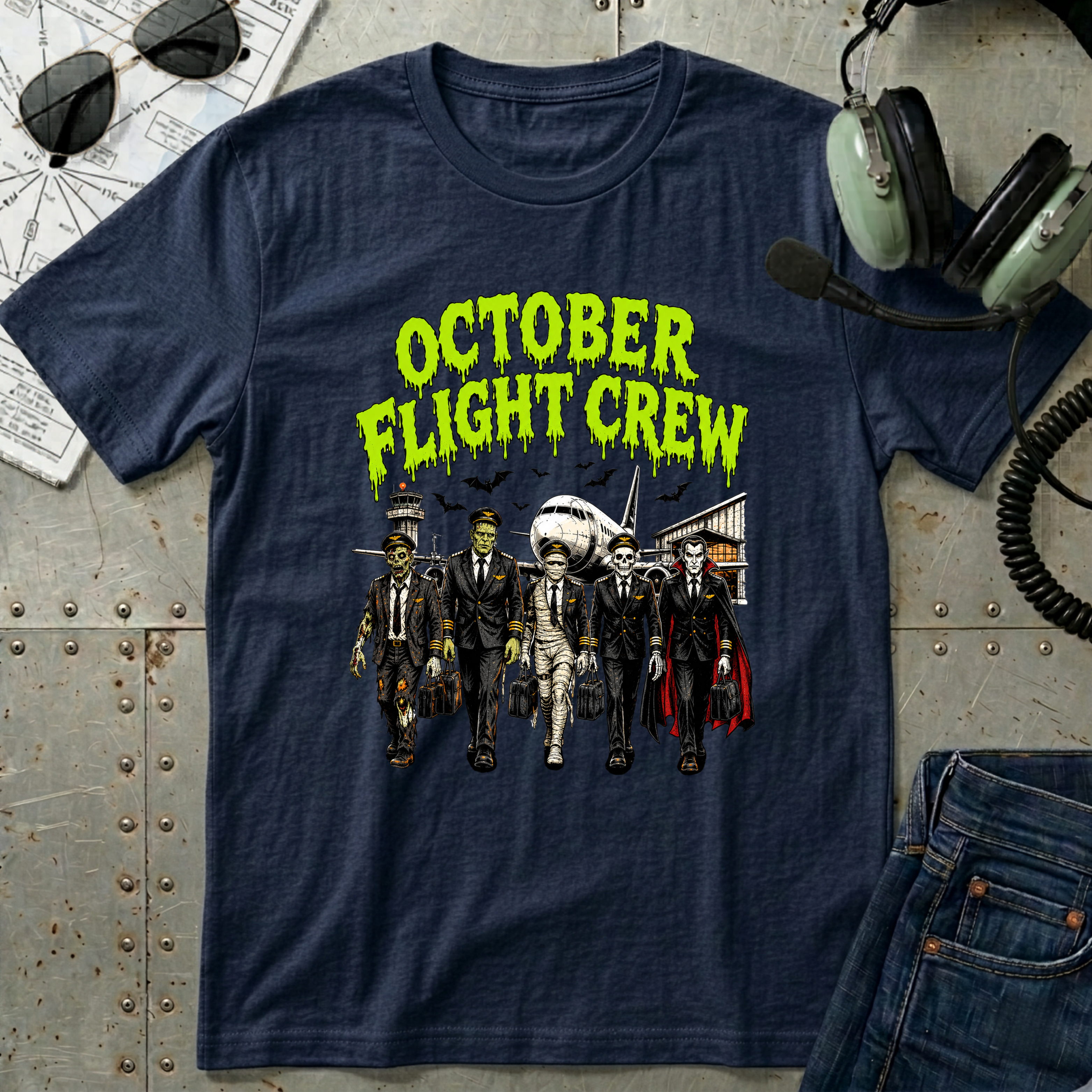 October Flight Crew Halloween T-Shirt