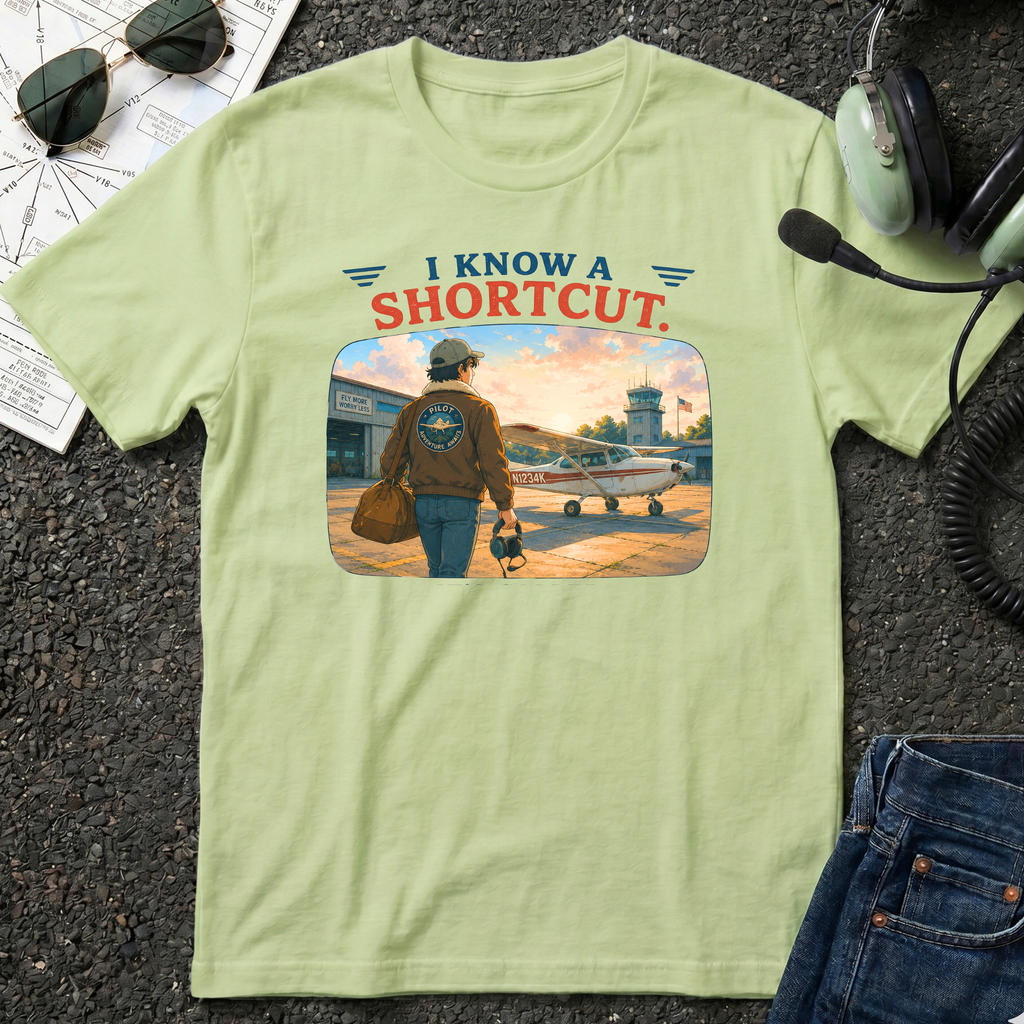 I Know a Shortcut Airplane T-Shirt