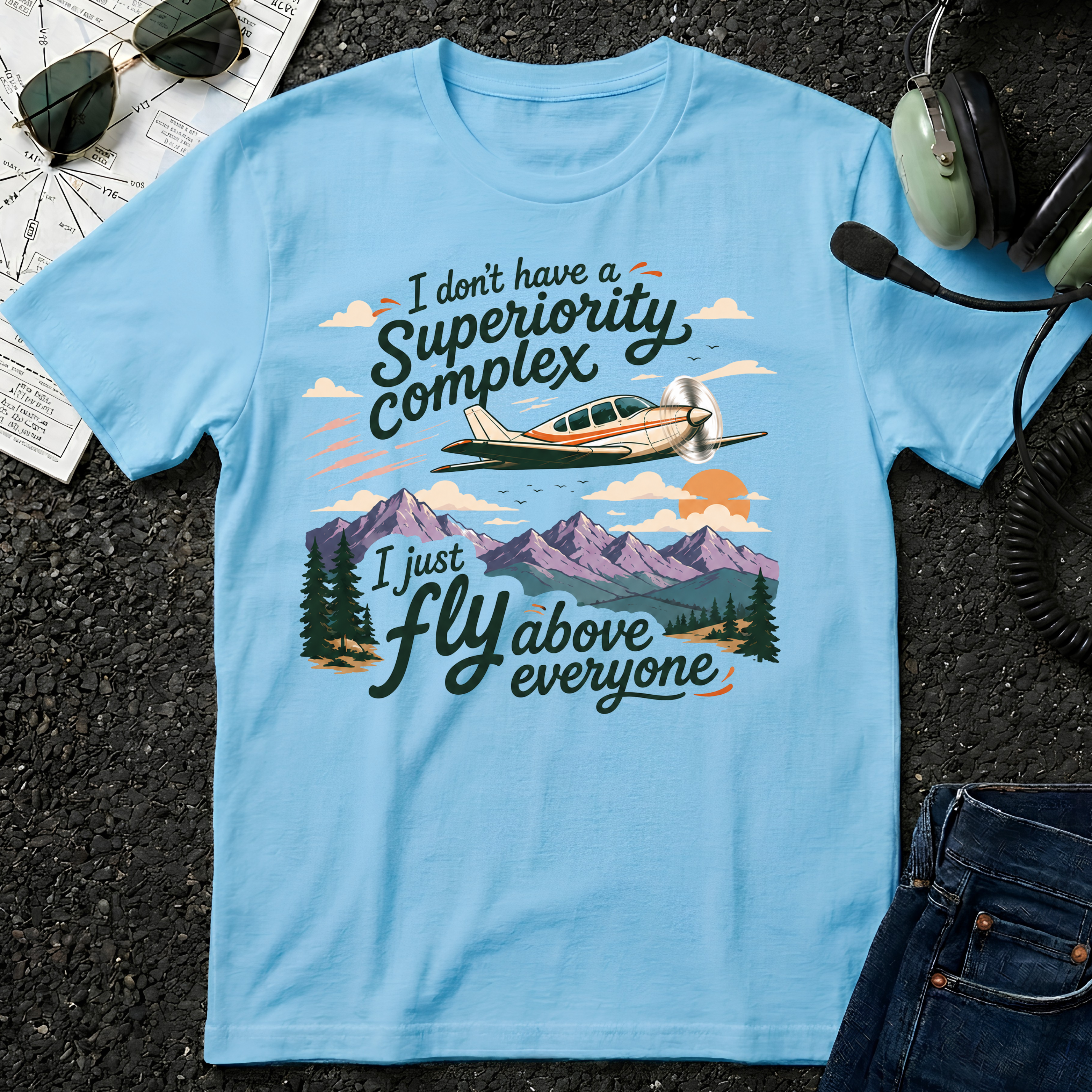Fly above Single Engine T-Shirt