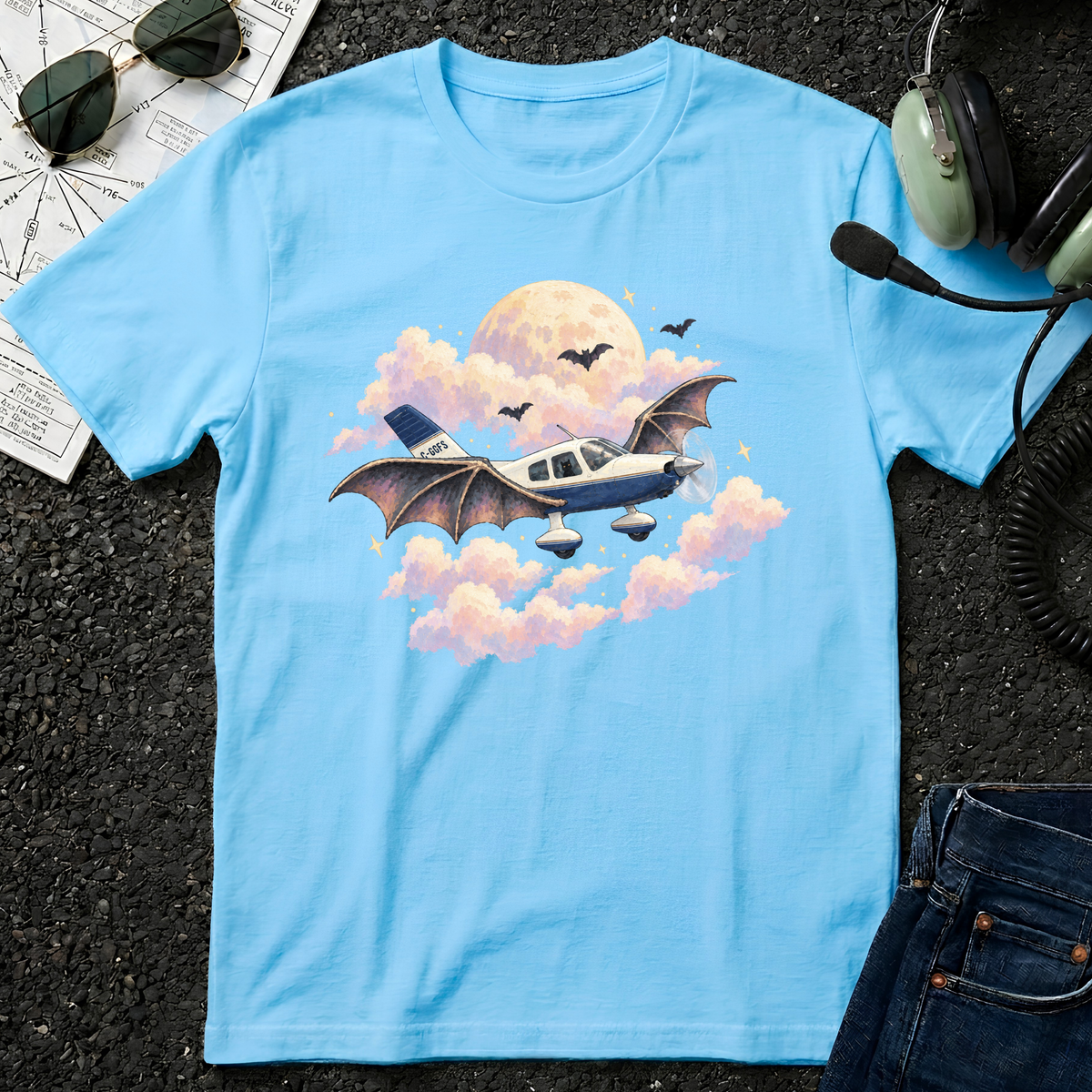 Bat Plane T‑Shirt