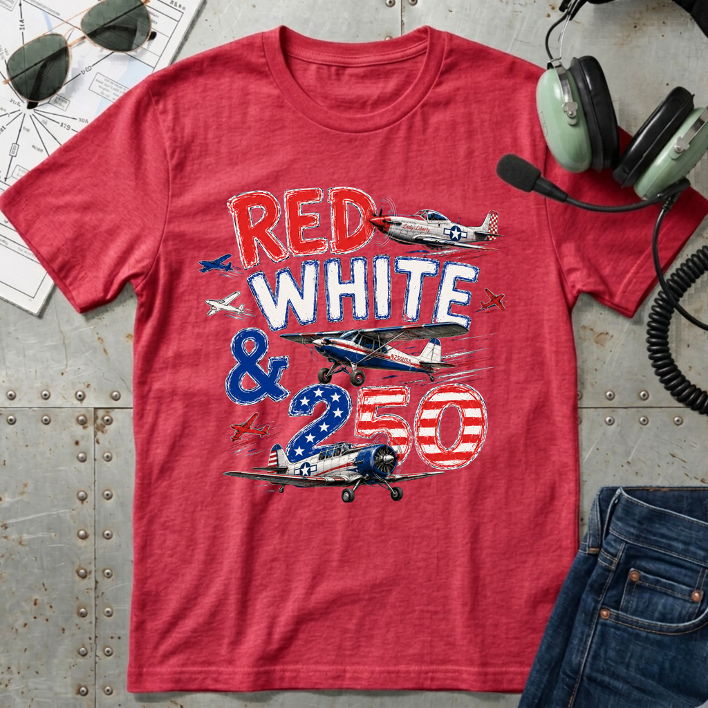 Red White and Airplanes T-Shirt