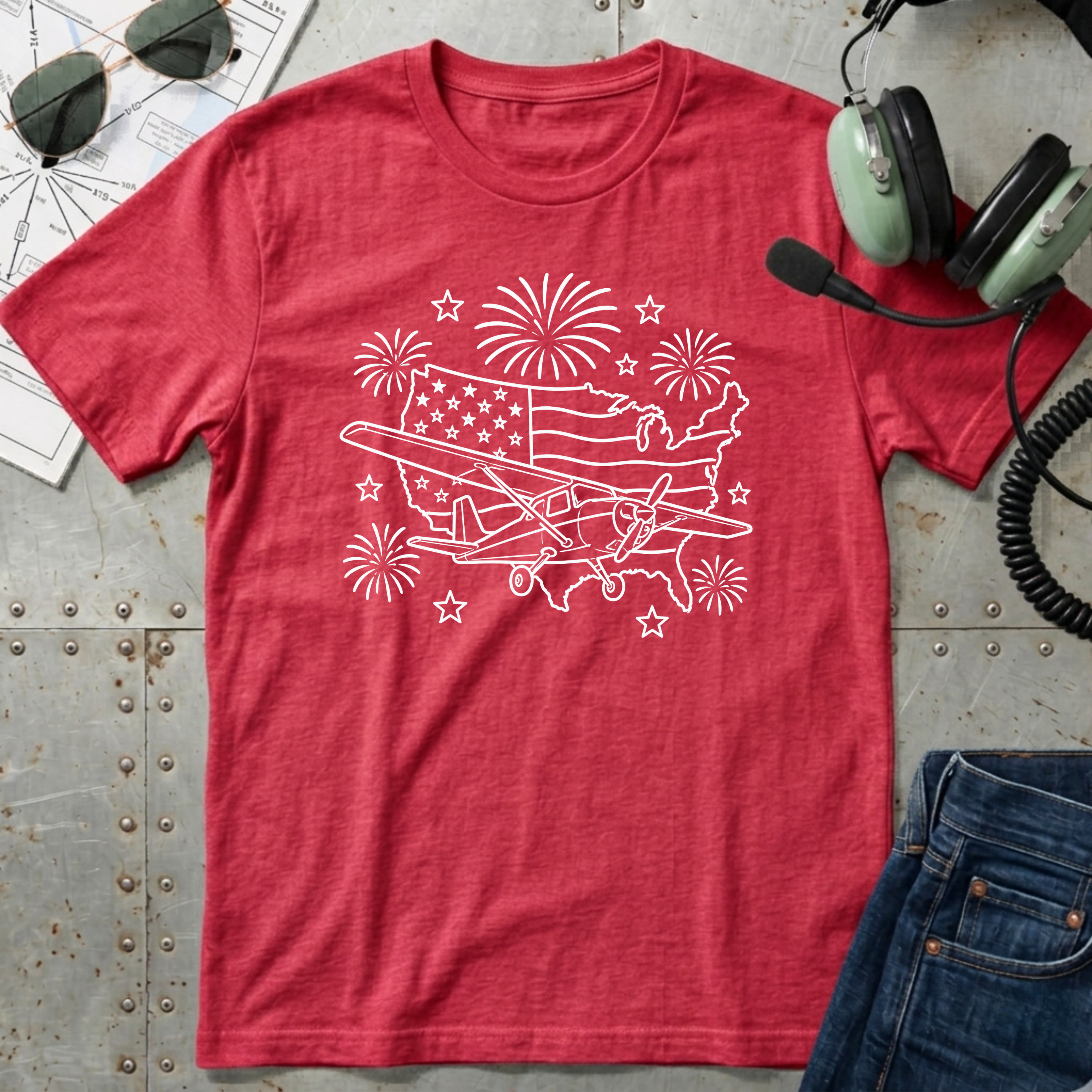 Independence Day Airplane T-Shirt